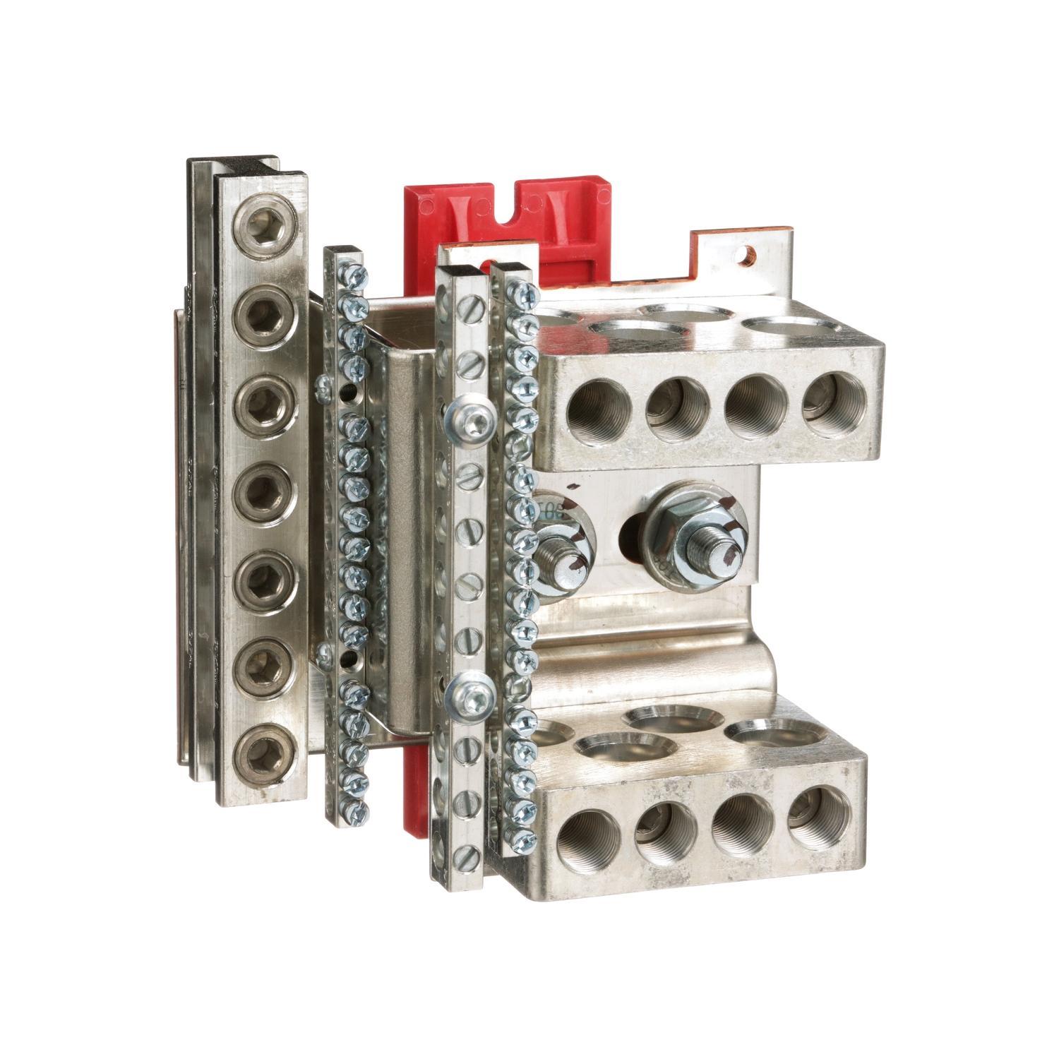 Square D™ HCPSU8SN Solid Neutral Assembly, For Use With I-Line™ HCP-SU Circuit Breaker Panelboard, 800 A, 6 AWG to 350 kcmil Al, Aluminum