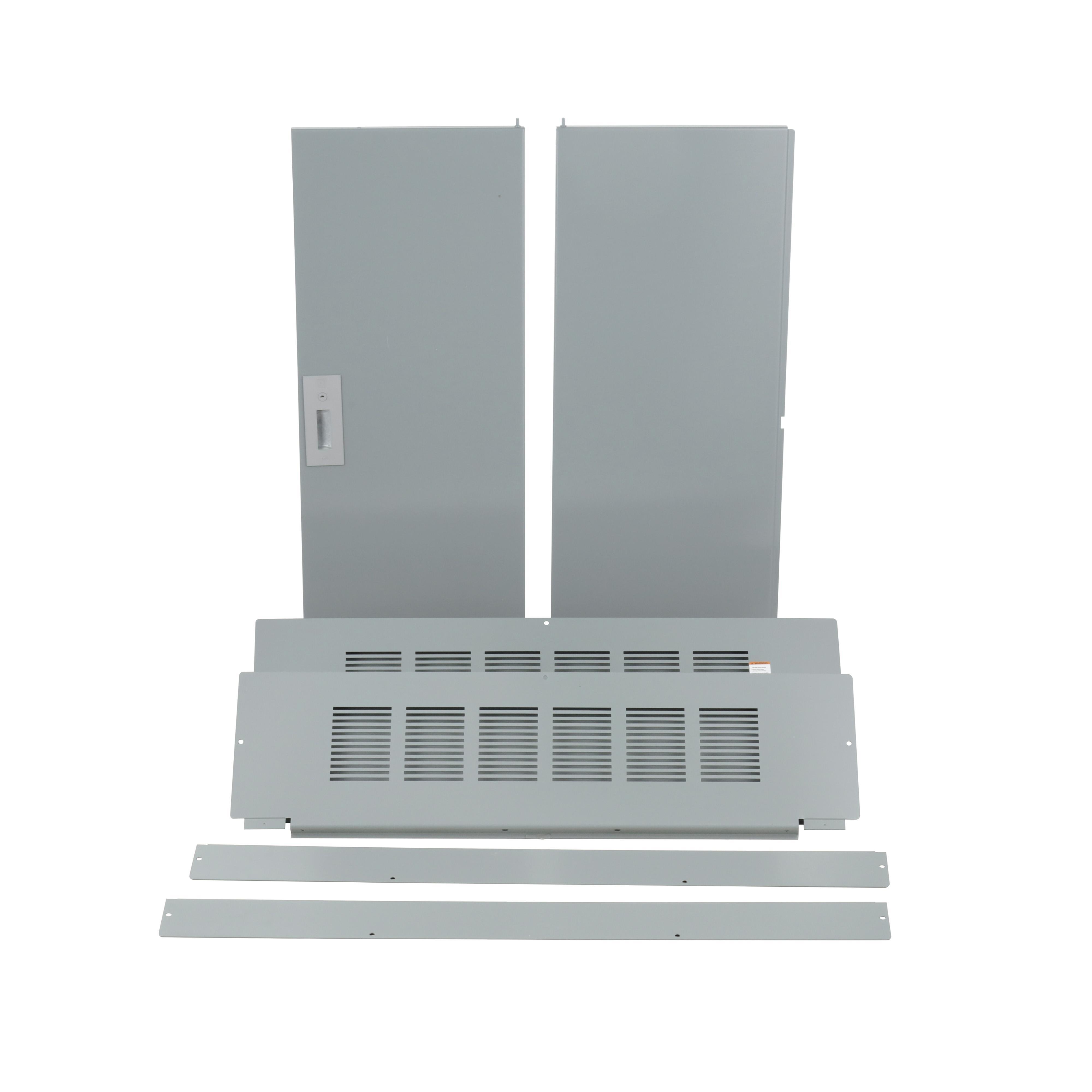 Square D™ I-Line™ HCW68TSD 4-Piece Cover/Trim Kit With Door, 68 in L x 42-1/4 in W, For Use With I-Line™ 400/600/800/1200 A Main Lug Panelboard and 600/800 A Main Breaker Panelboard, Surface Mount
