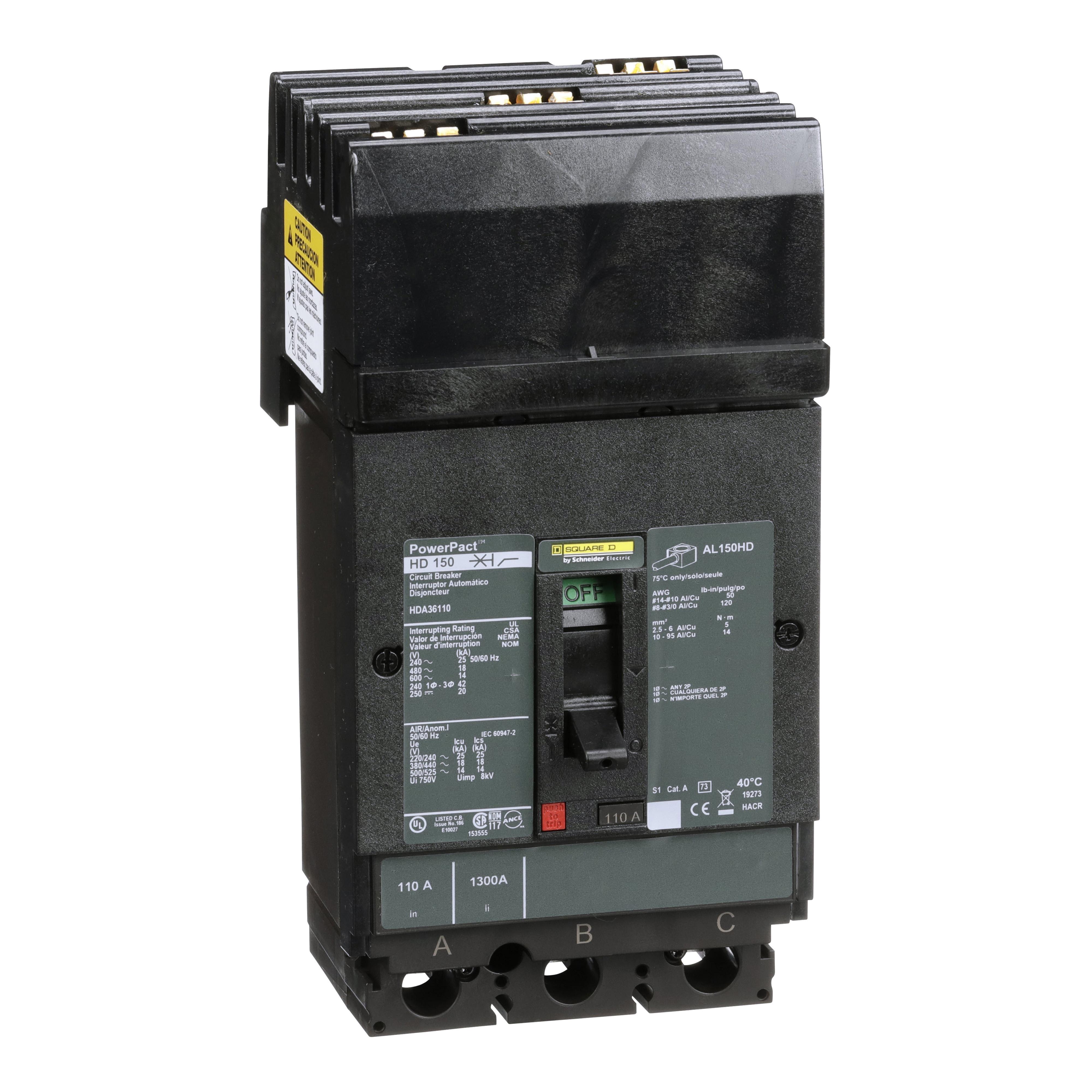 Square D™ HDA36110 Molded Case Circuit Breakers