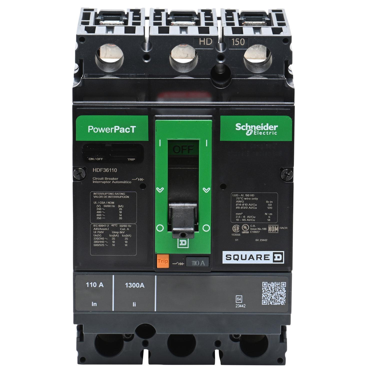 Square D™ HDF36110 Molded Case Circuit Breakers