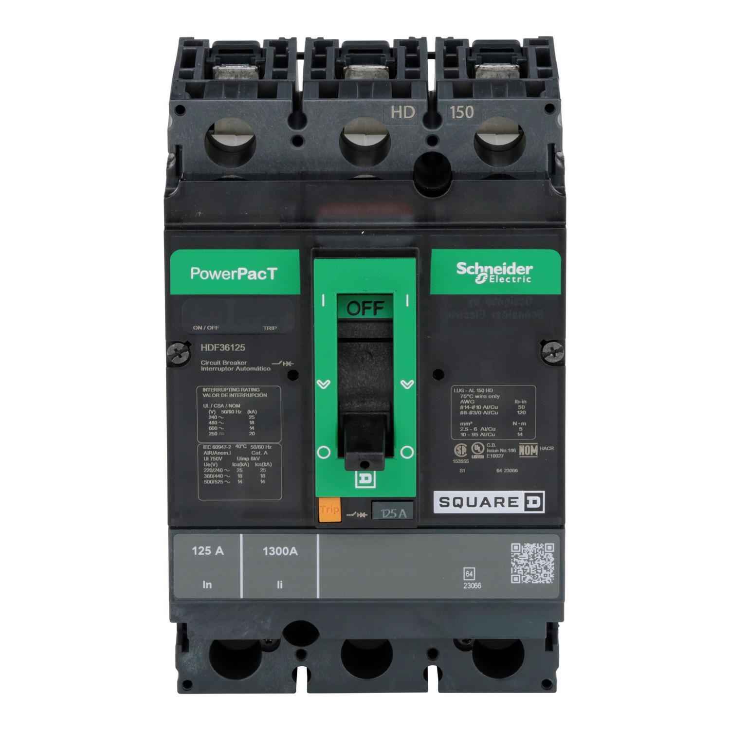 Square D™ HDF36125 Molded Case Circuit Breakers