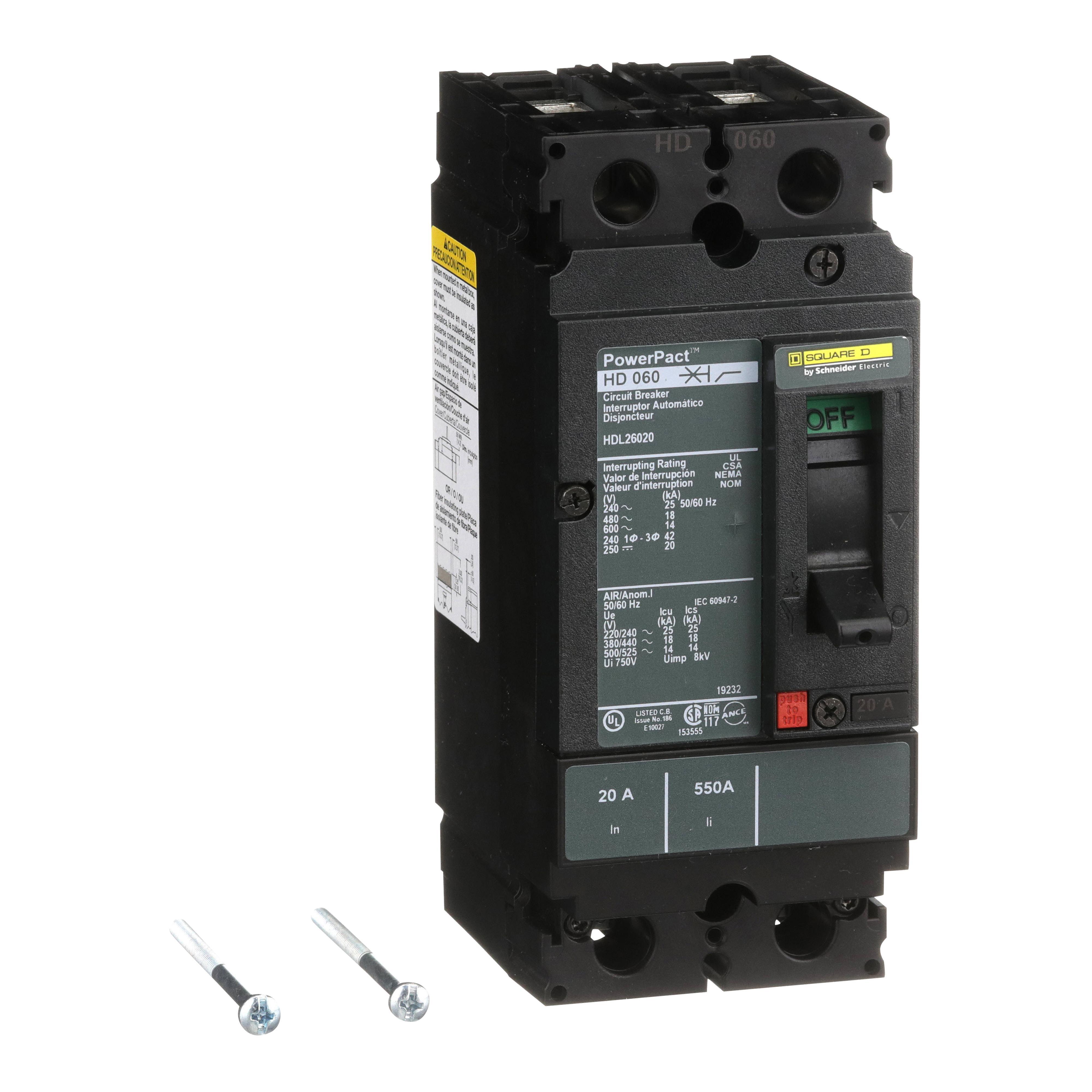 Square D™ HDL26020 Molded Case Circuit Breakers