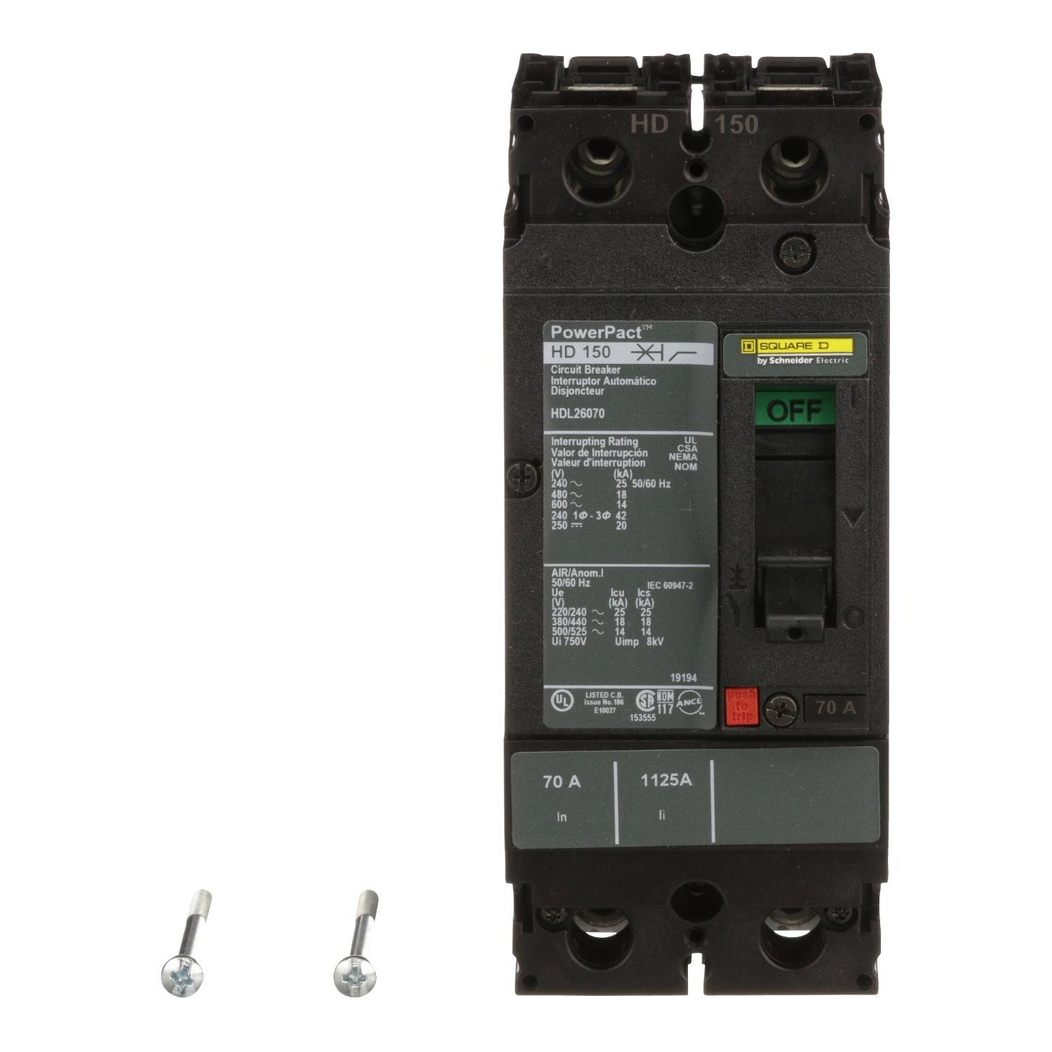 Square D™ HDL26070 Molded Case Circuit Breakers
