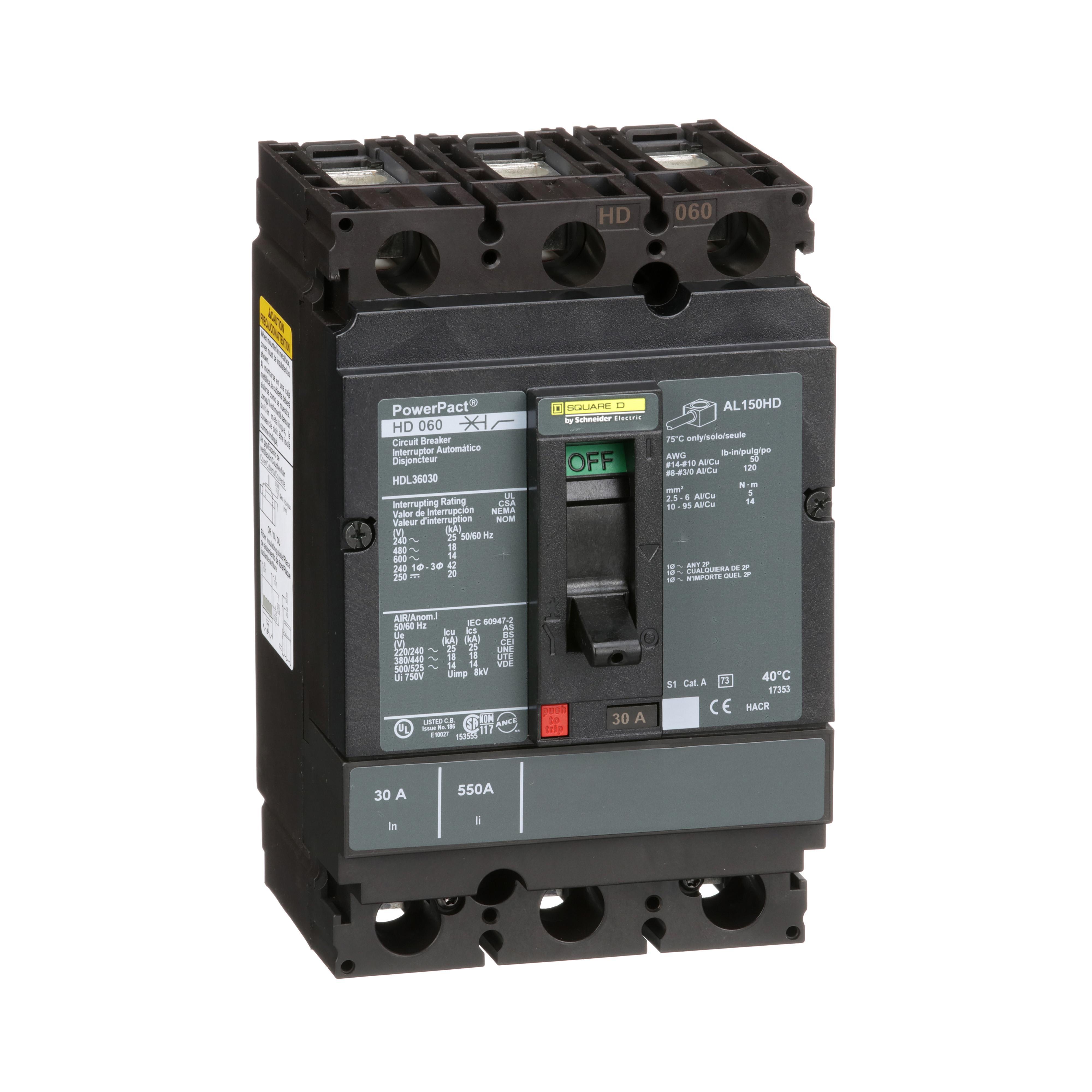 Square D™ HDL36030 Molded Case Circuit Breakers