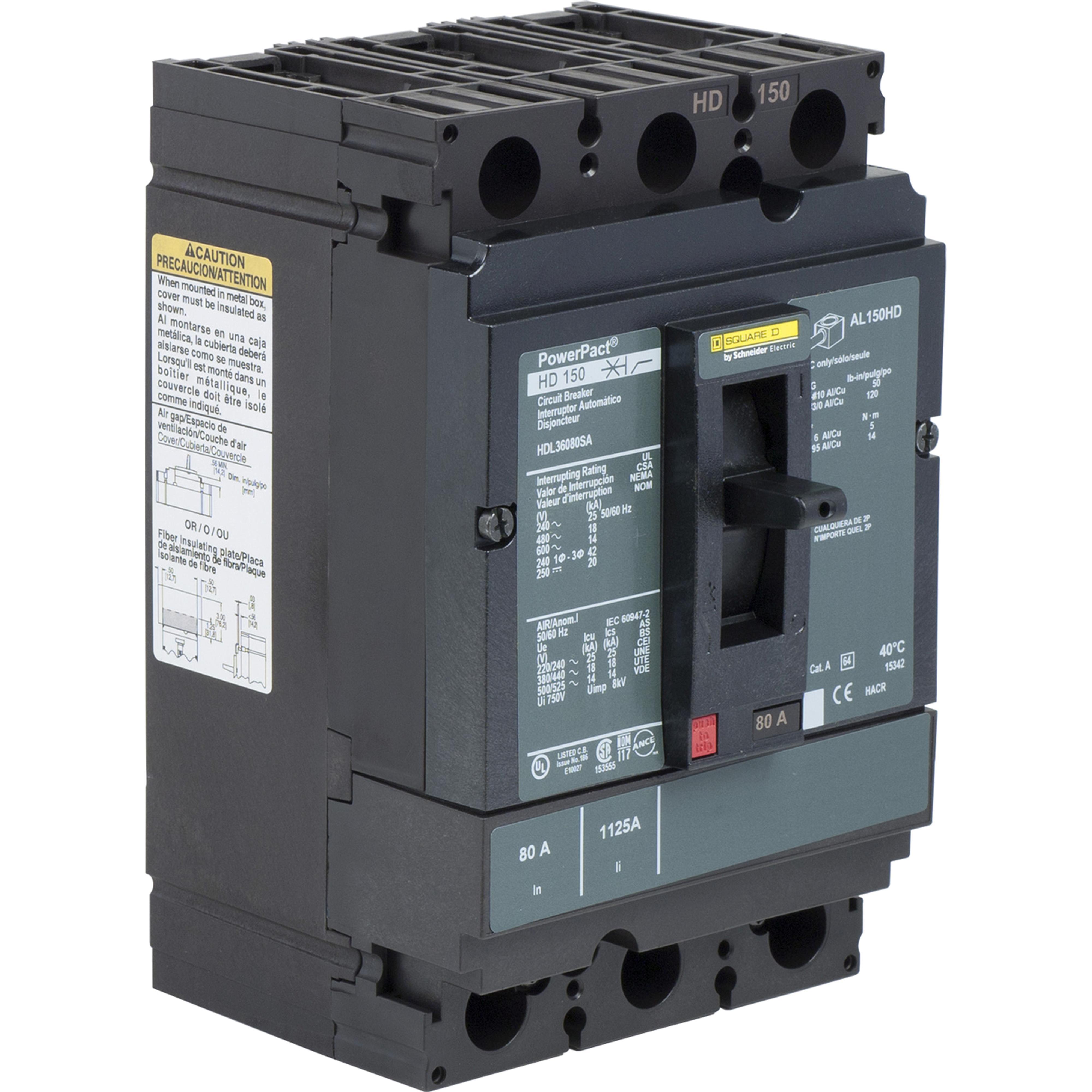 Square D™ HDL36125AASA Molded Case Circuit Breakers