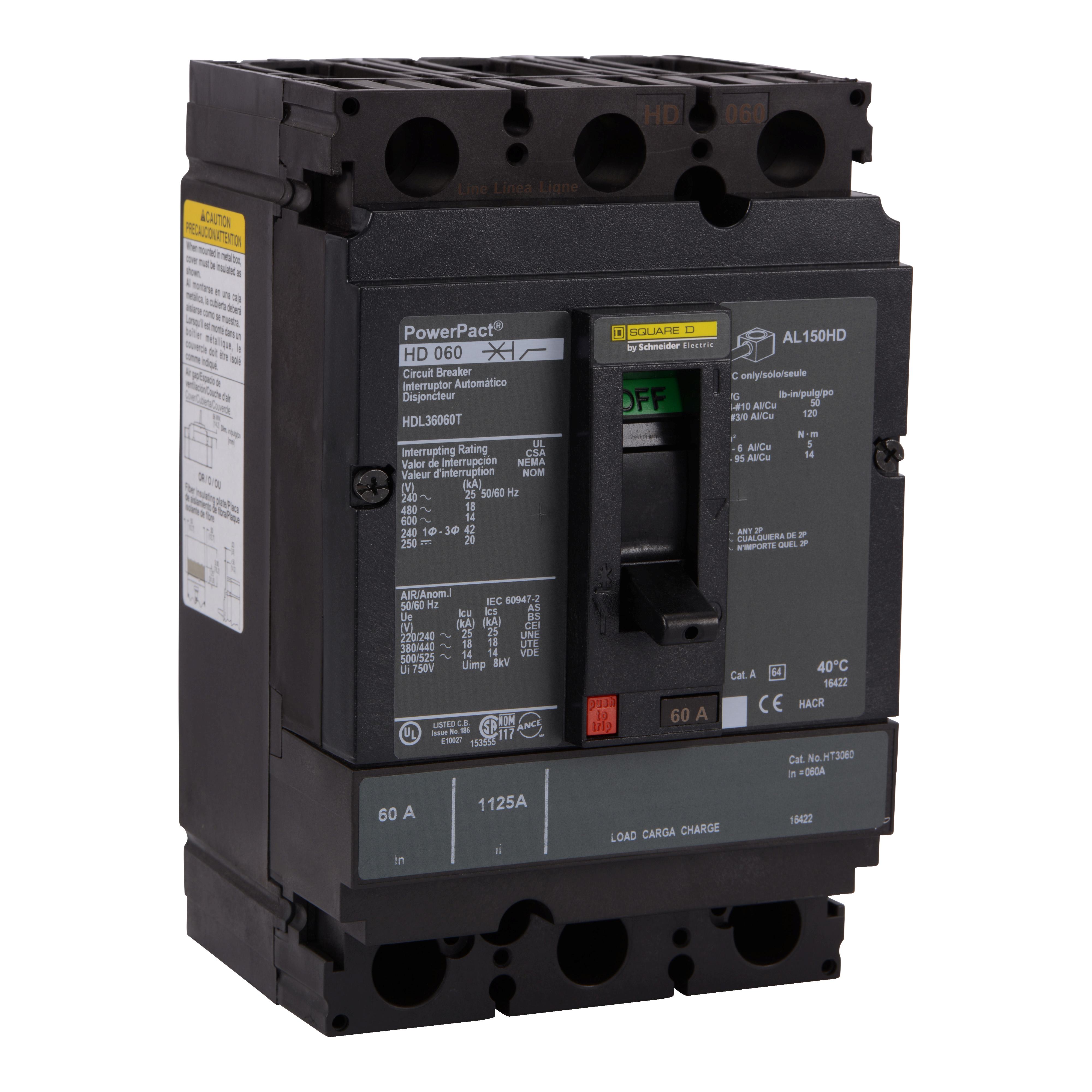 Square D™ HDL36060T Molded Case Circuit Breakers
