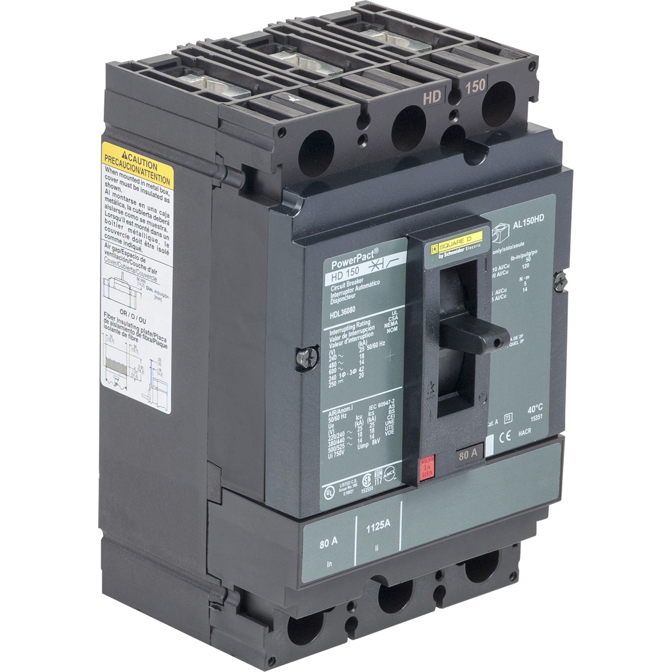 Square D™ HDL36080C Molded Case Circuit Breakers