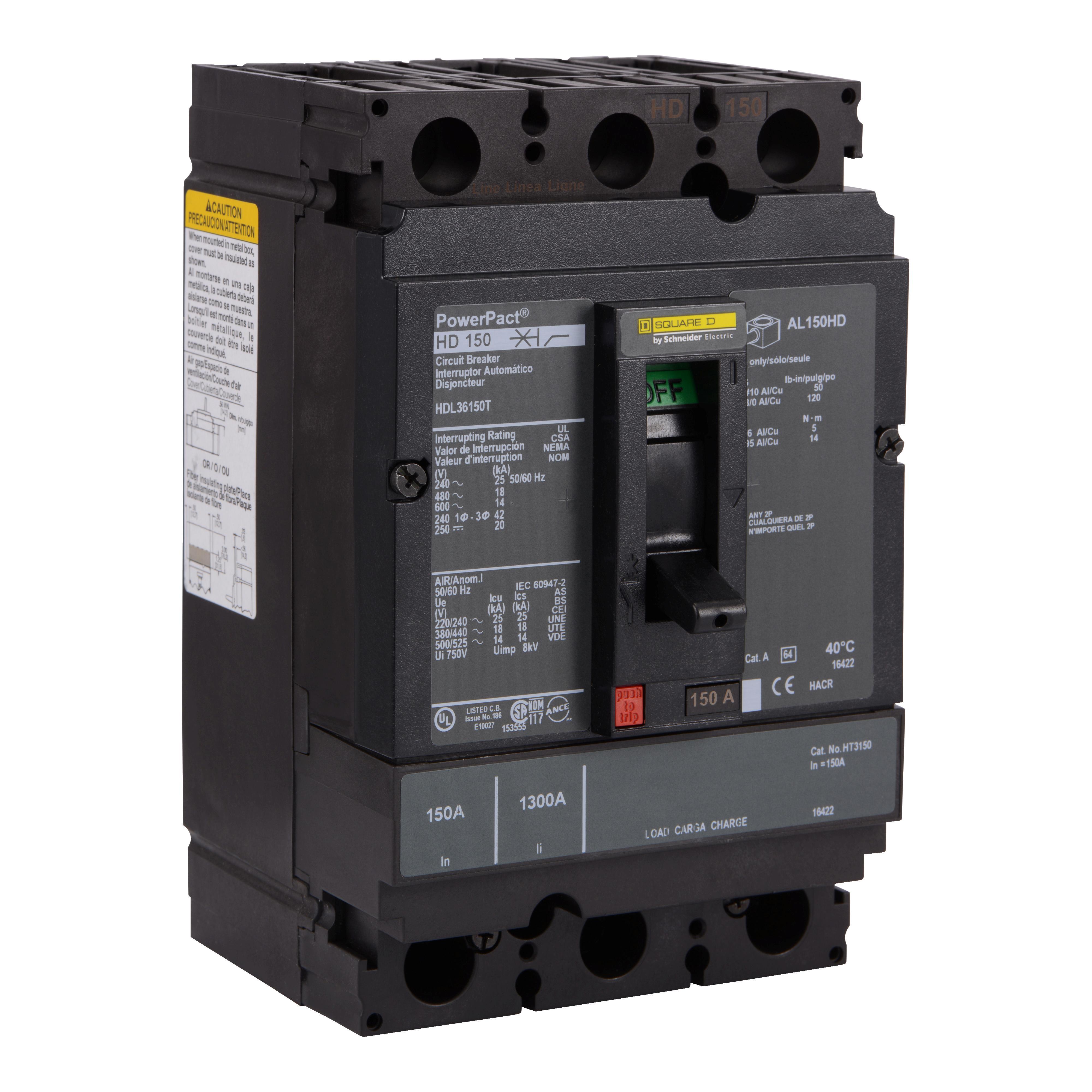 Square D™ HDL36150T Molded Case Circuit Breakers