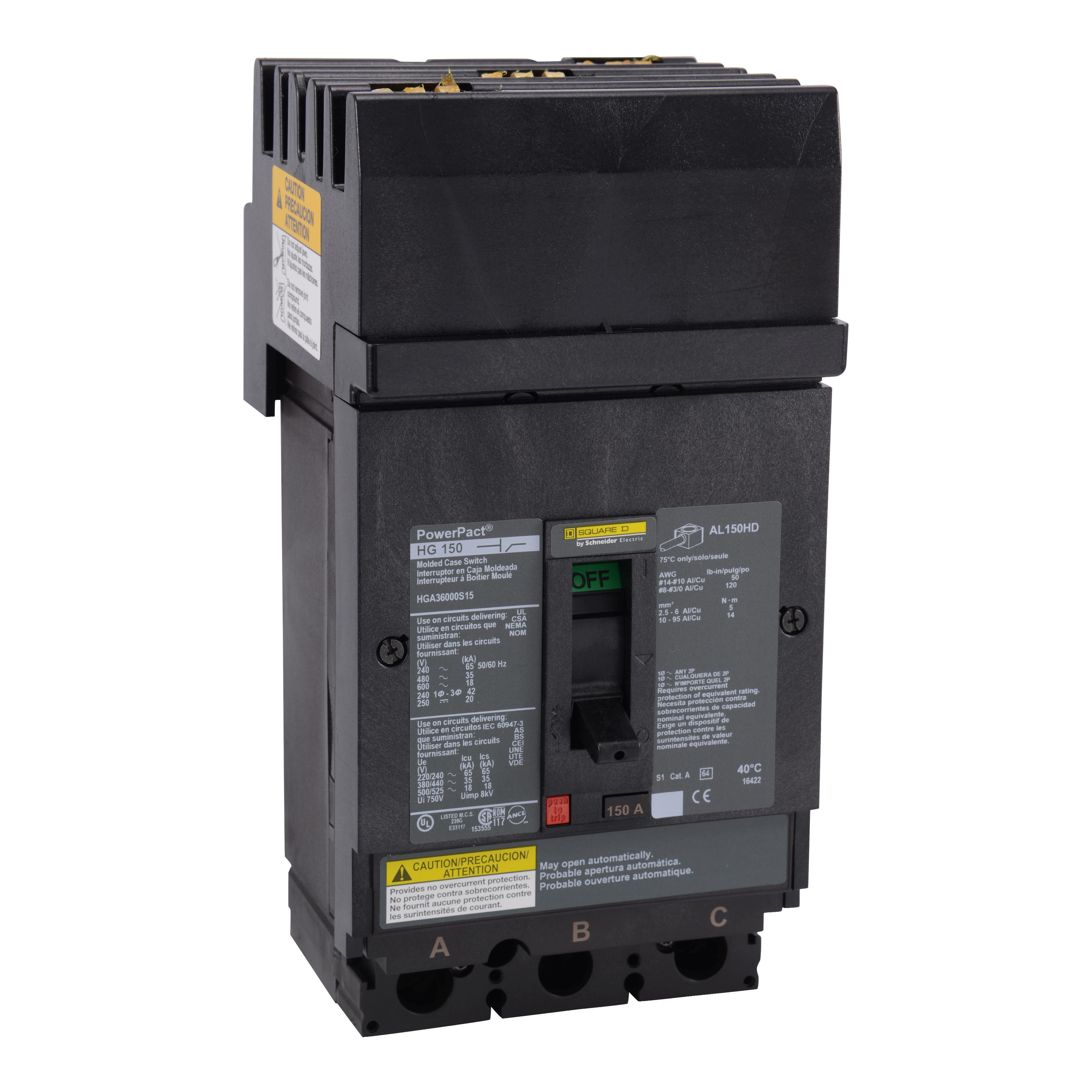 Square D™ HGA36000S15 Molded Case Circuit Breakers