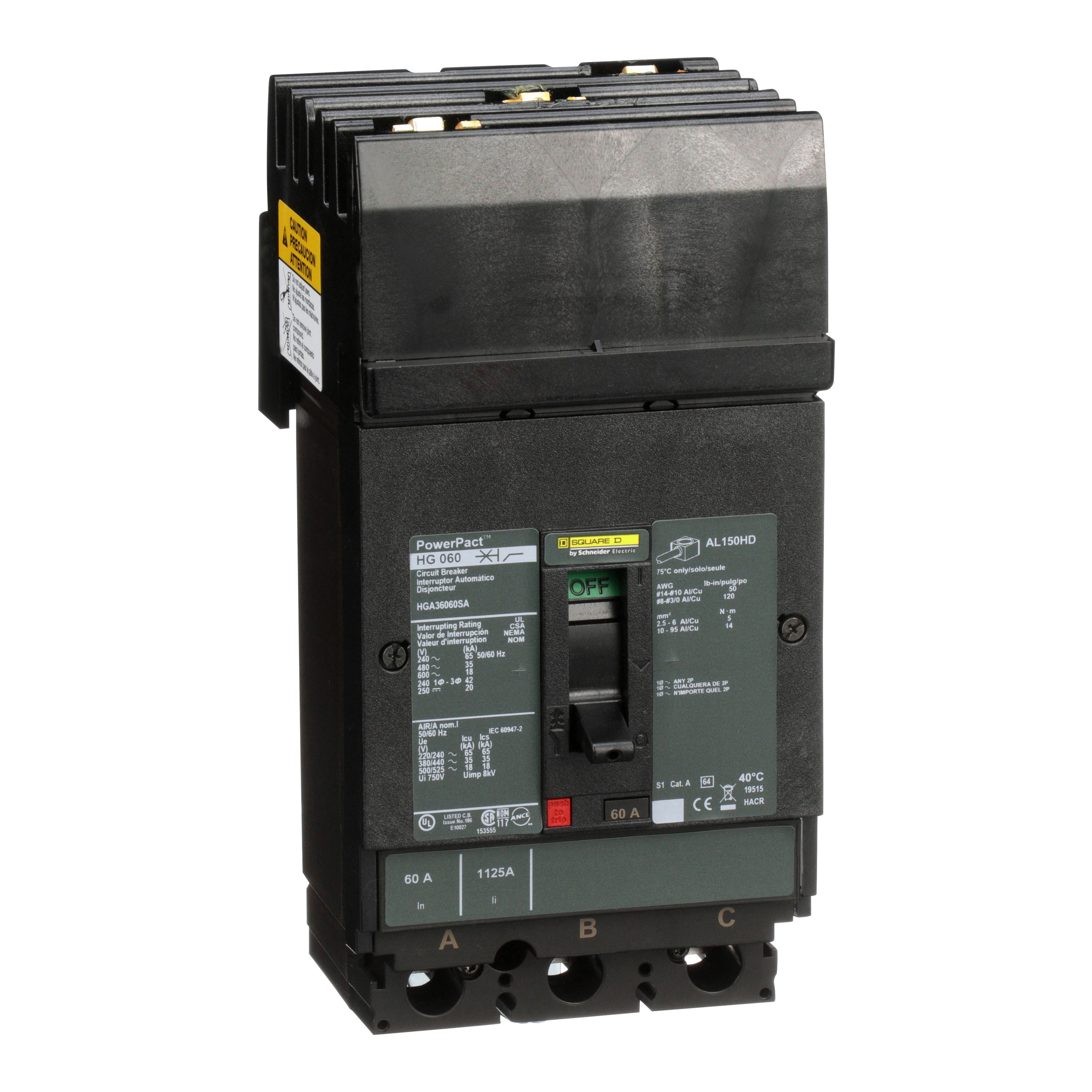 Square D™ HGA36060SA Molded Case Circuit Breakers