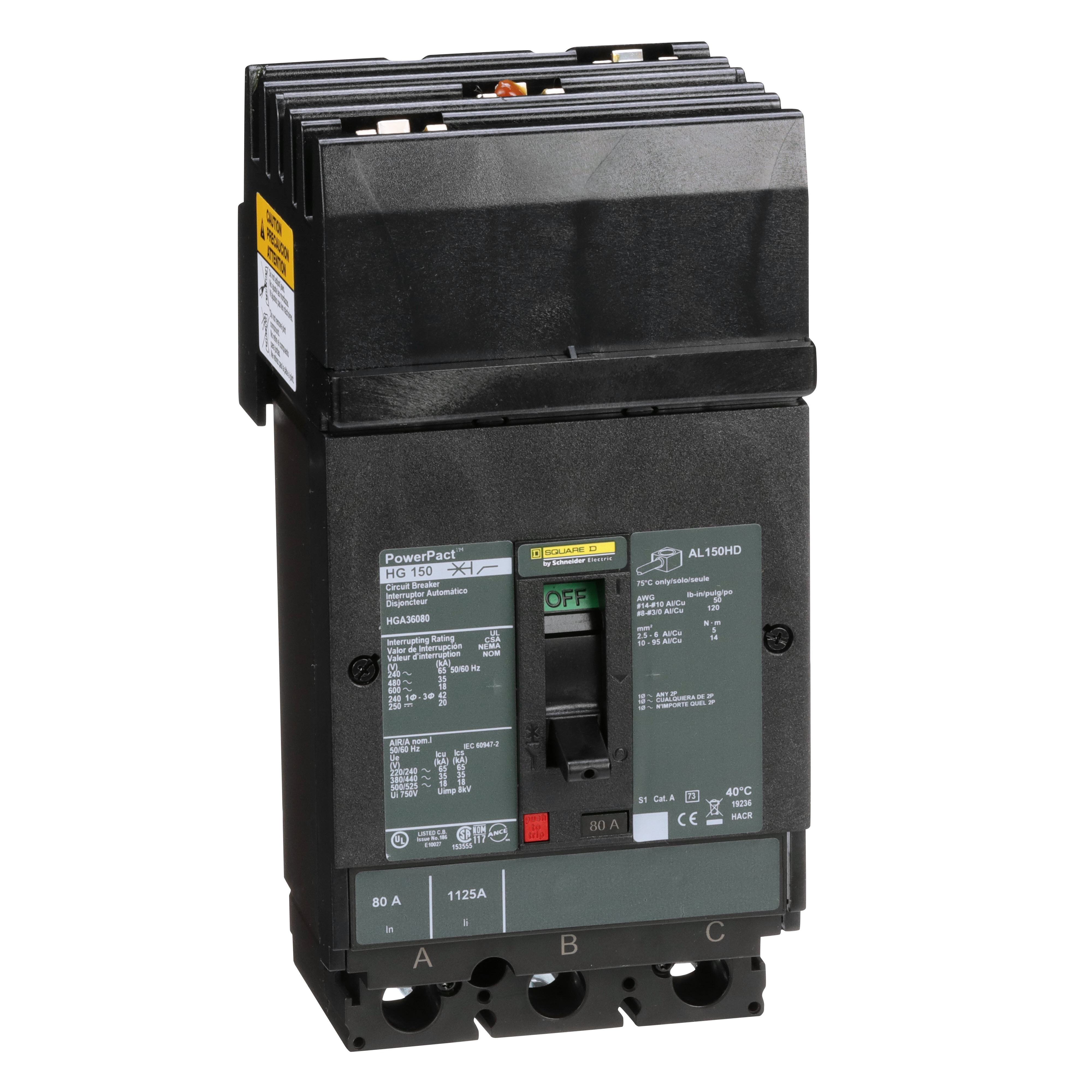 Square D™ HGA36080 Molded Case Circuit Breakers