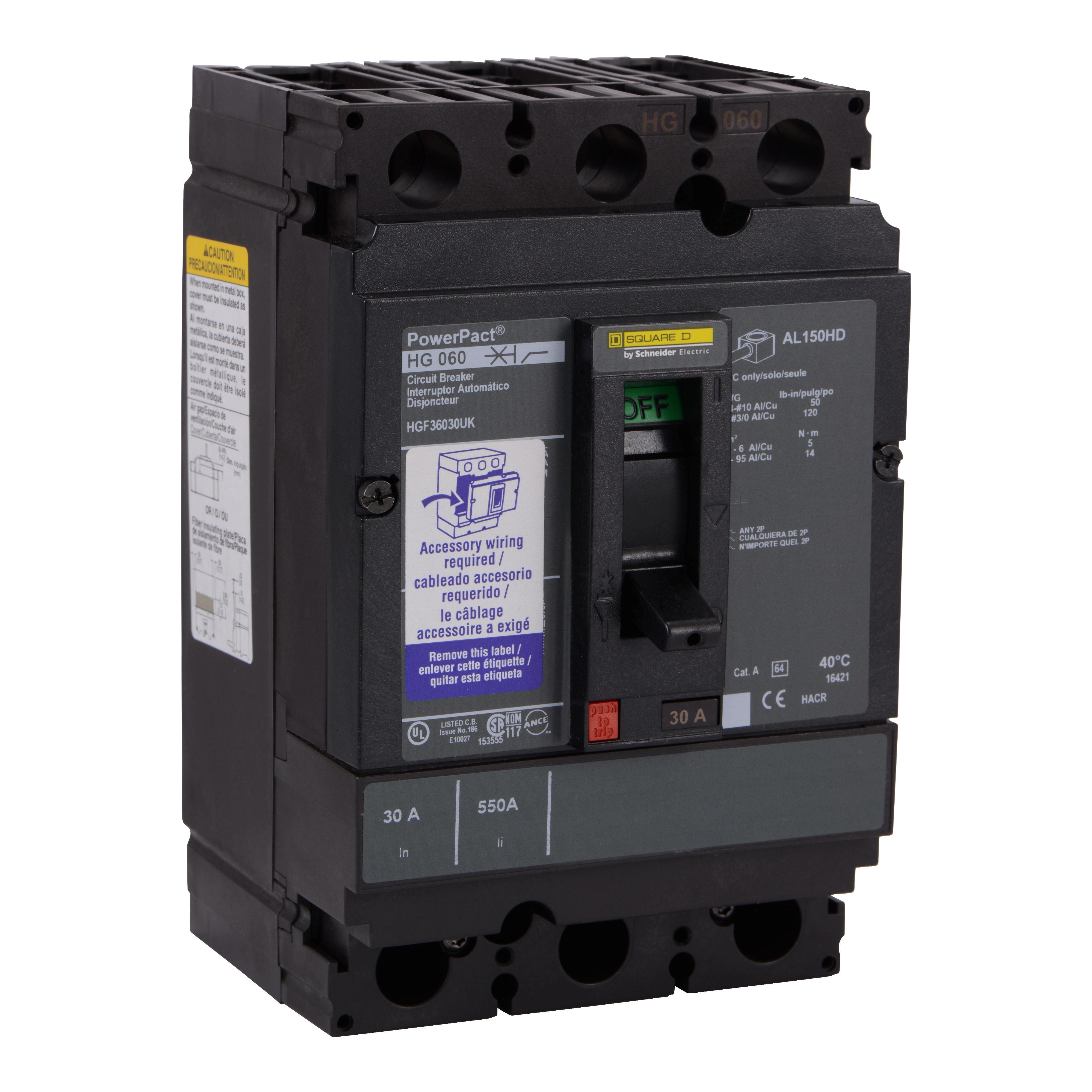 Square D™ HGF36125UK Molded Case Circuit Breakers