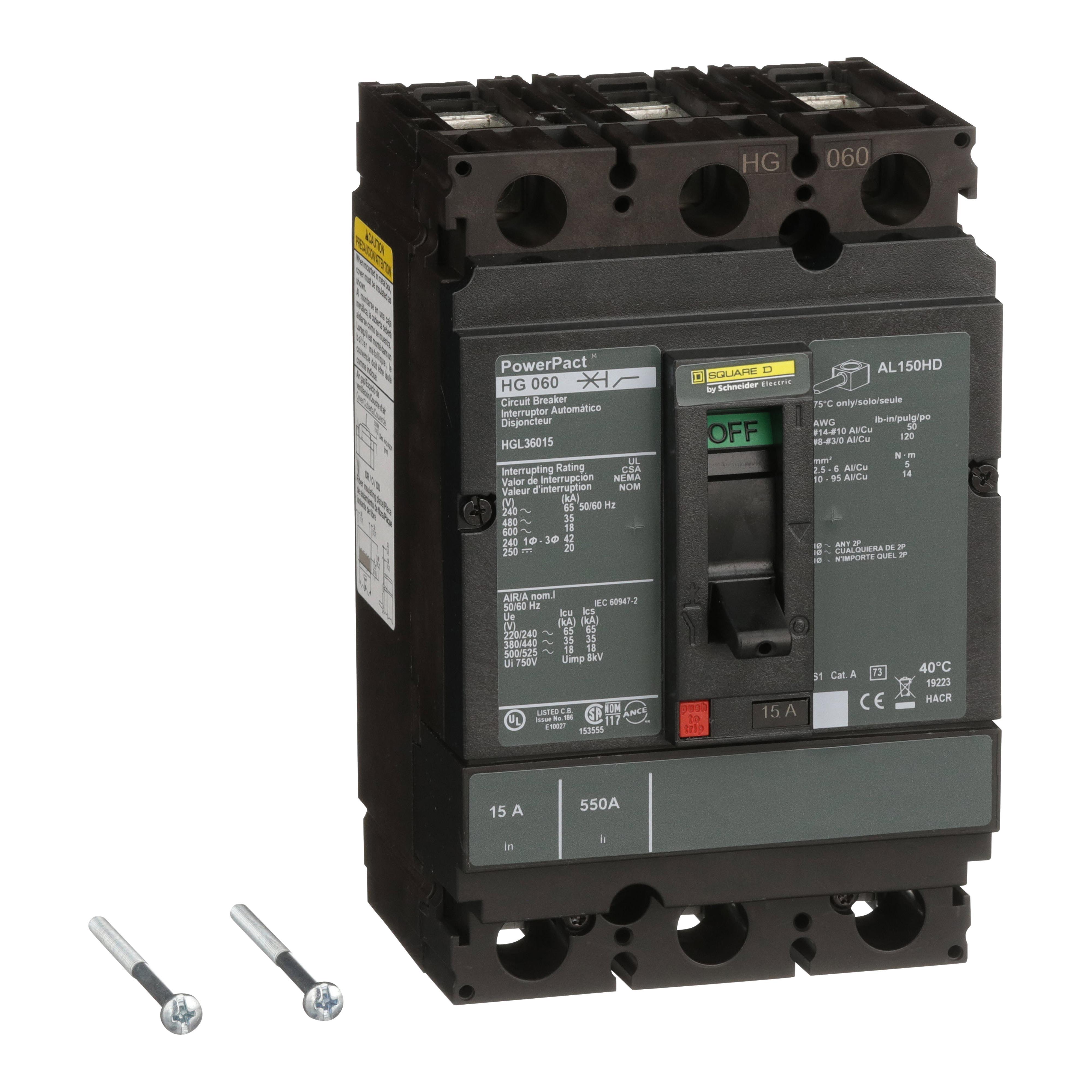 Square D™ HGL36015 Molded Case Circuit Breakers