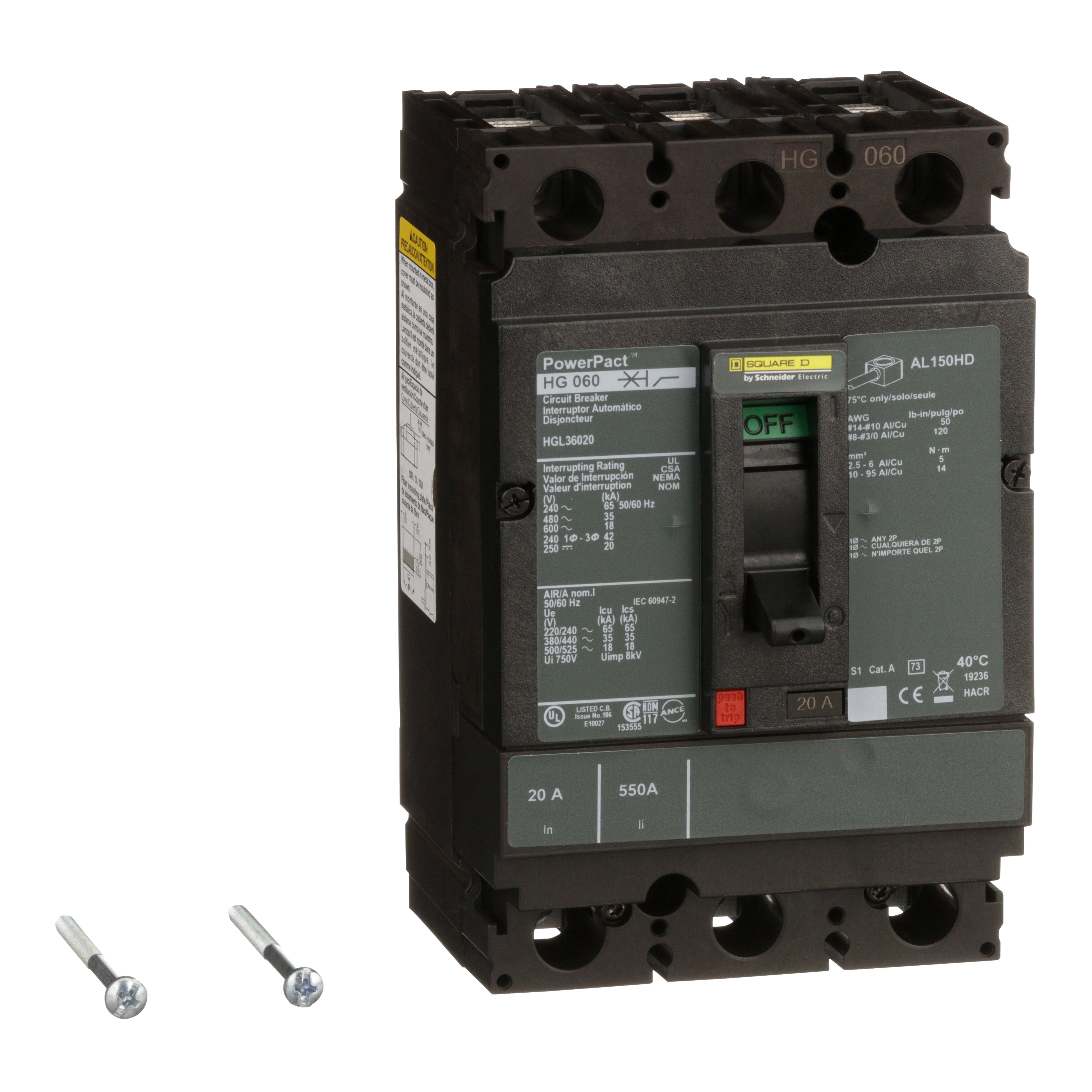 Square D™ HGL36020 Molded Case Circuit Breakers