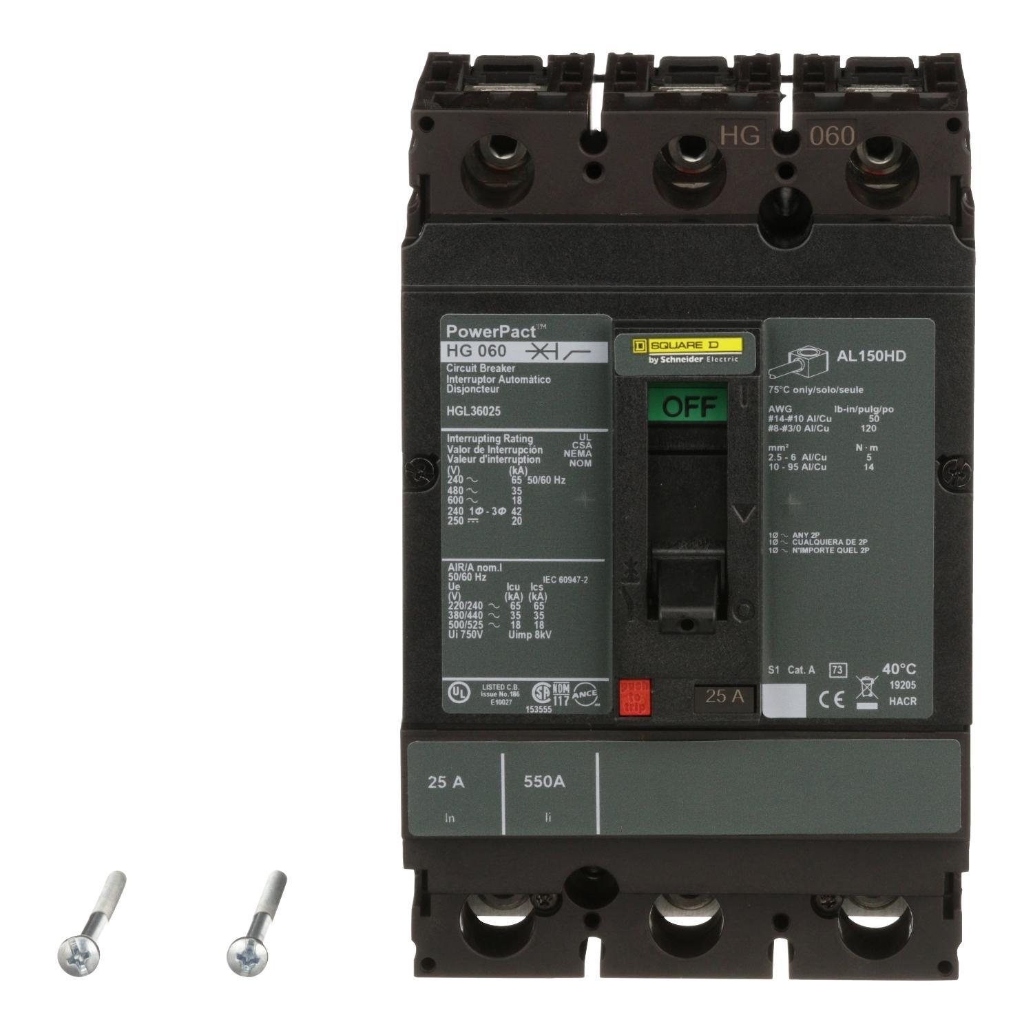 Square D™ HGL36025 Molded Case Circuit Breakers