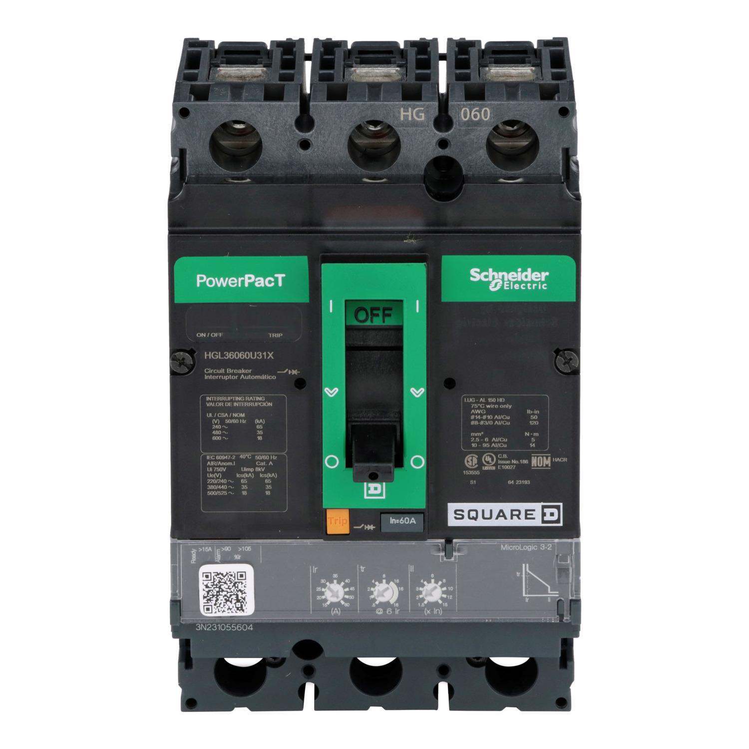 Square D™ HGL36060U31X Molded Case Circuit Breakers