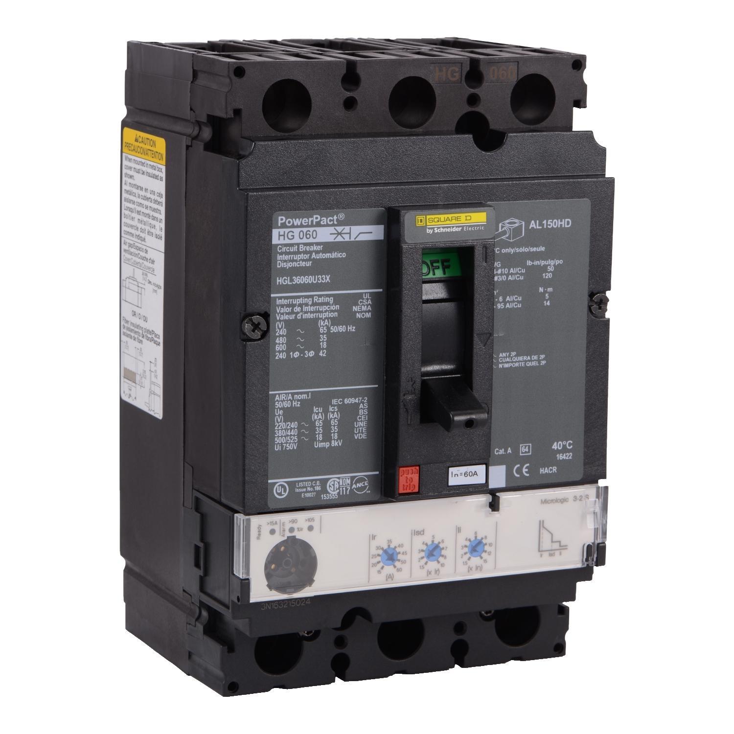 Square D™ HGL36060U43X Molded Case Circuit Breakers