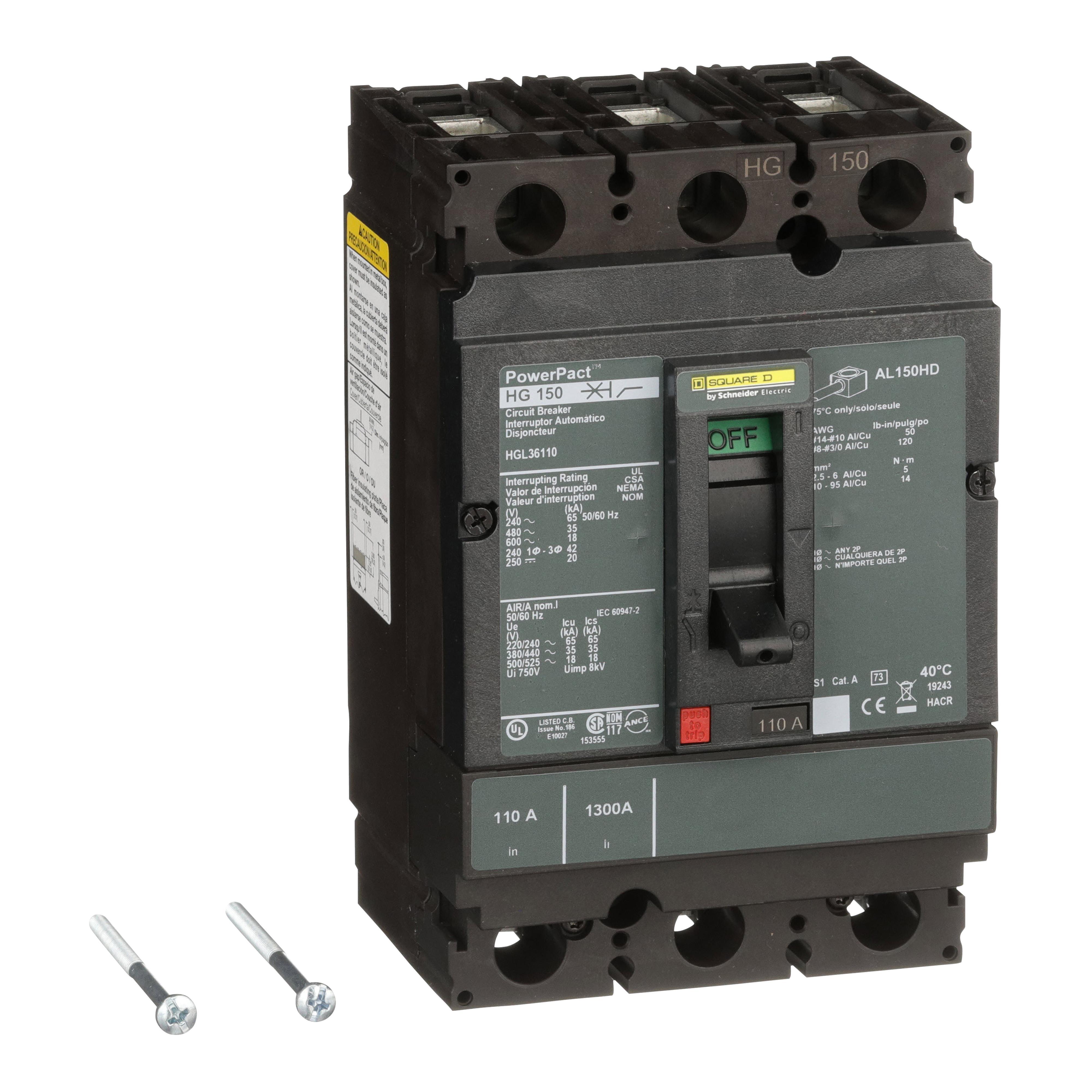 Square D™ HGL36110 Molded Case Circuit Breakers