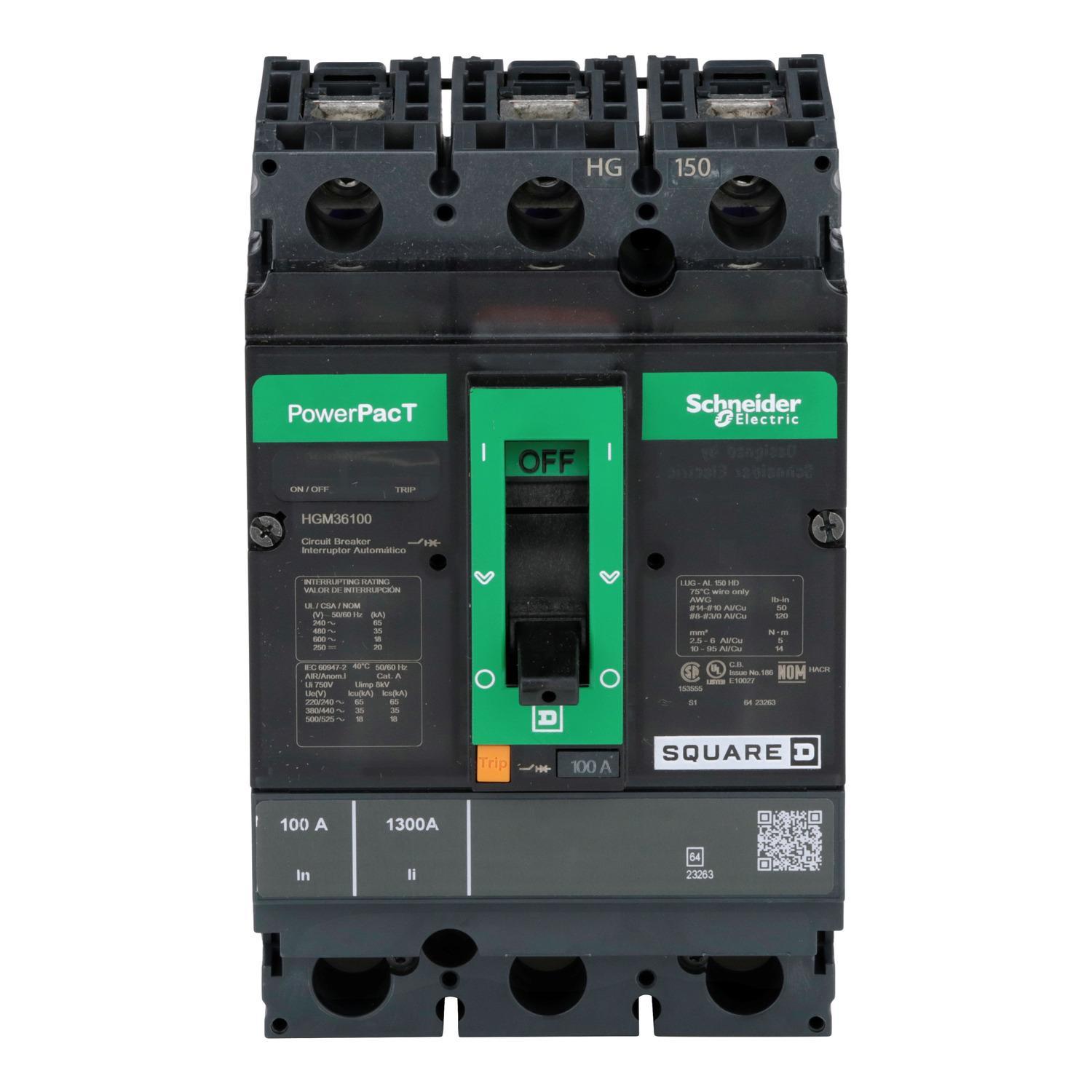 Square D™ HGM36100 Molded Case Circuit Breakers