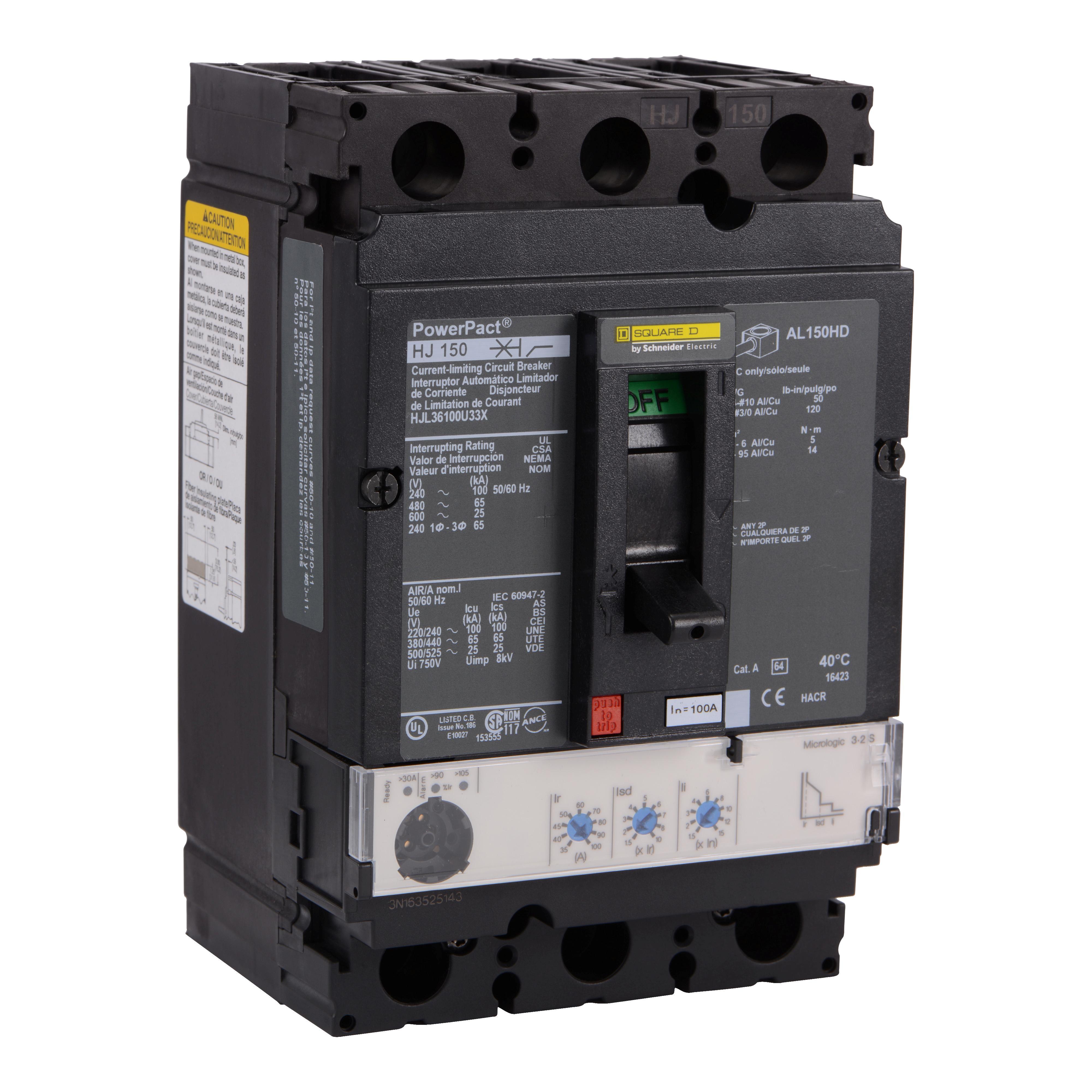 Square D™ HJL36100U33X Molded Case Circuit Breakers