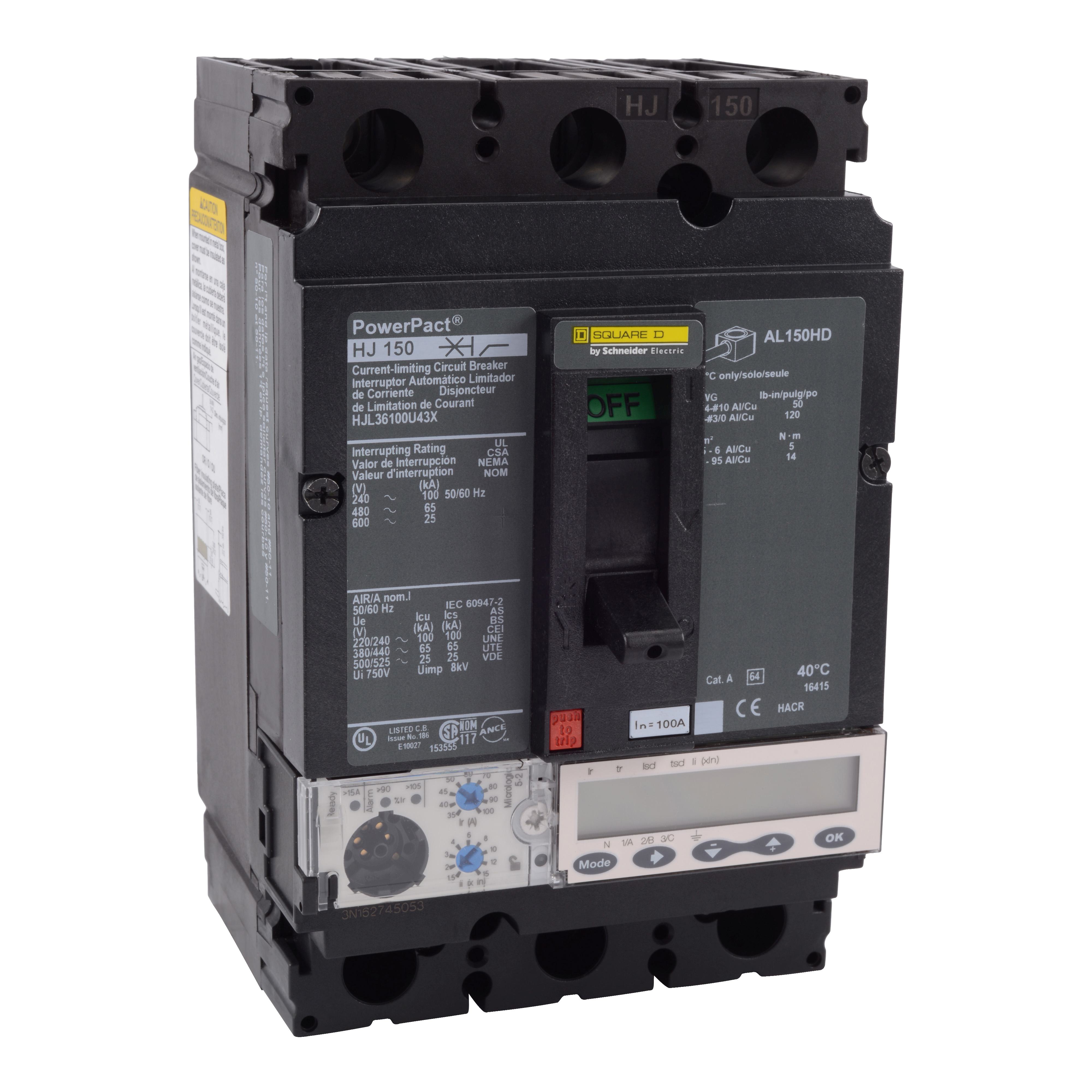 Square D™ HJL36100U43X Molded Case Circuit Breakers