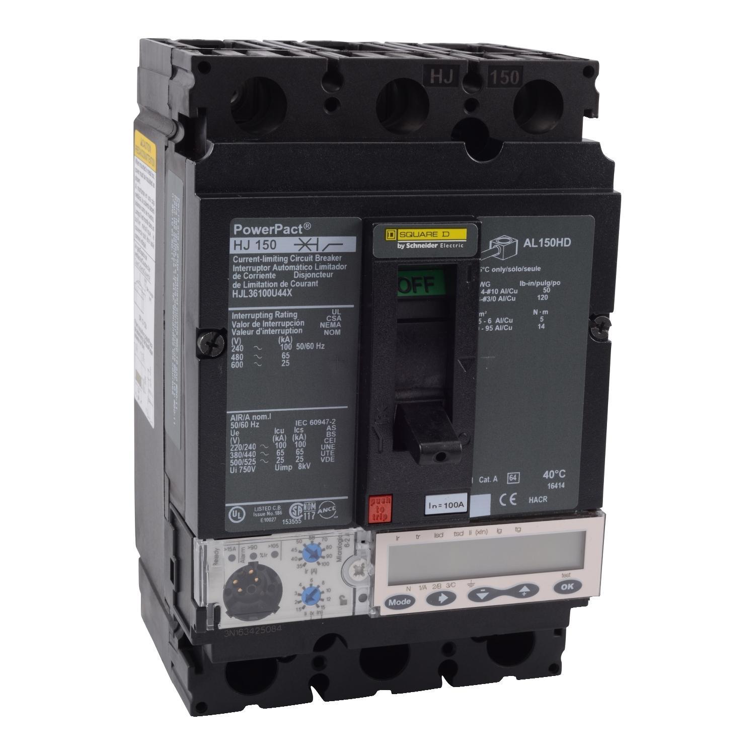 Square D™ HJL36100U44X Molded Case Circuit Breakers