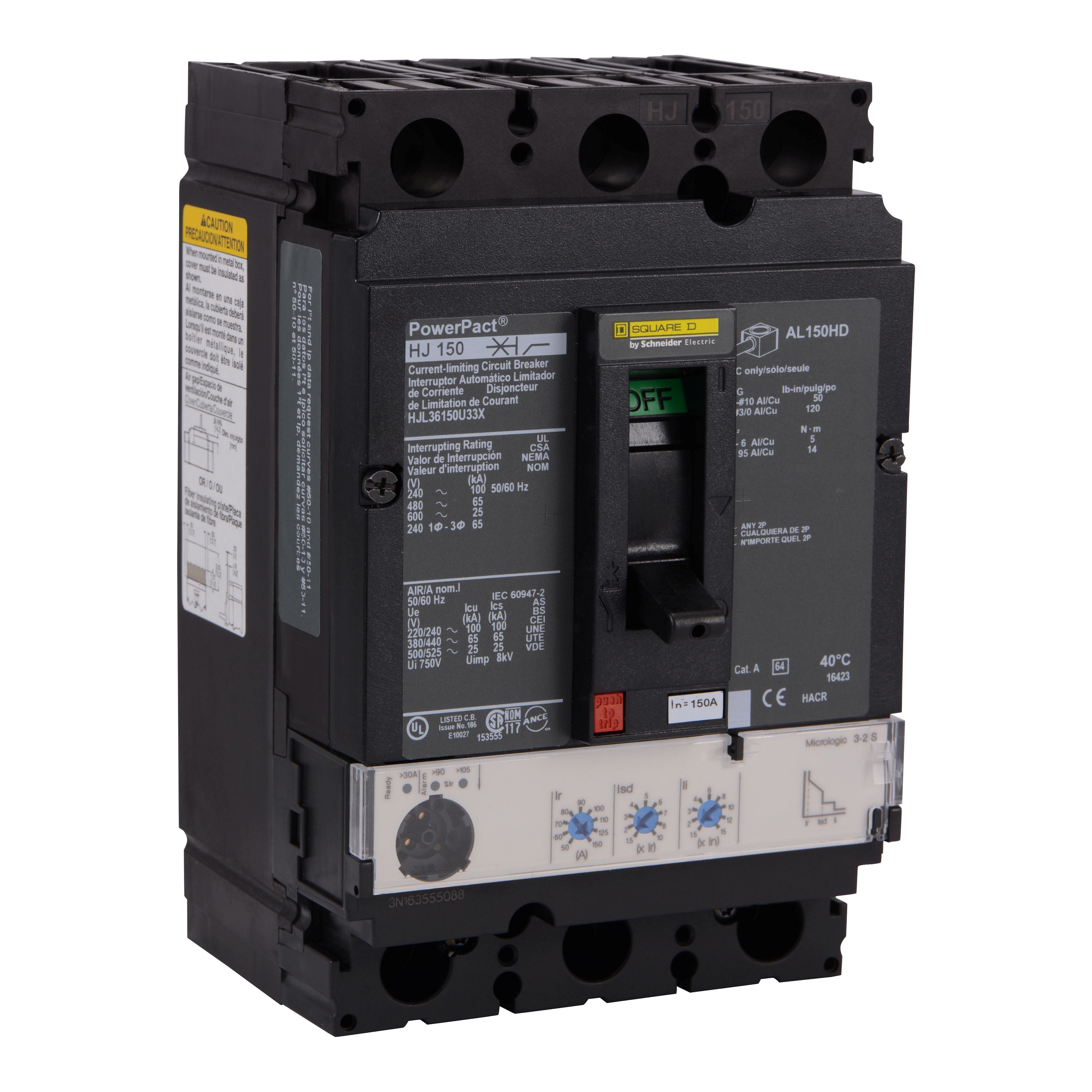 Square D™ HJL36150U33X Molded Case Circuit Breakers