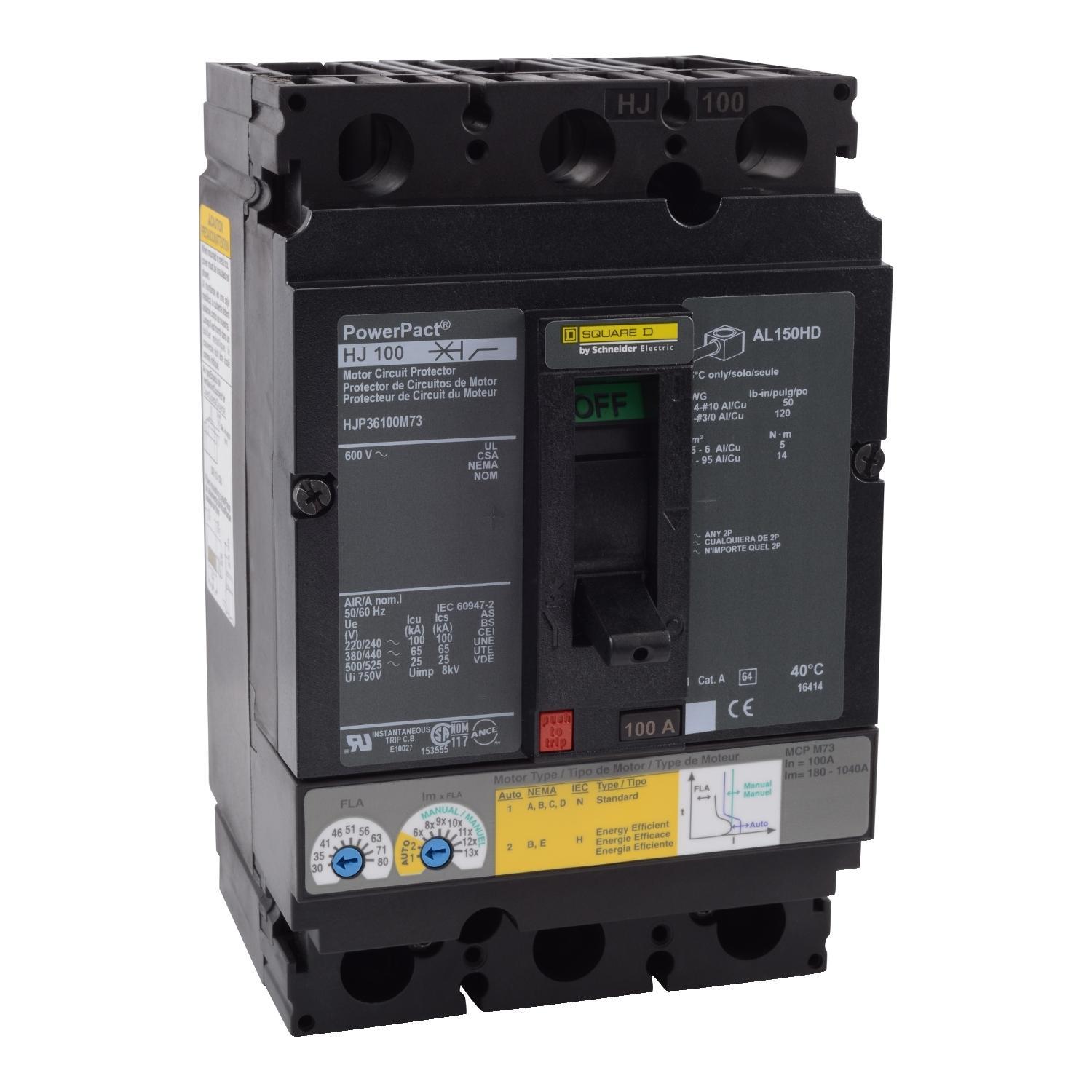 Square D™ HJP36100M73 Motor Circuit Protectors