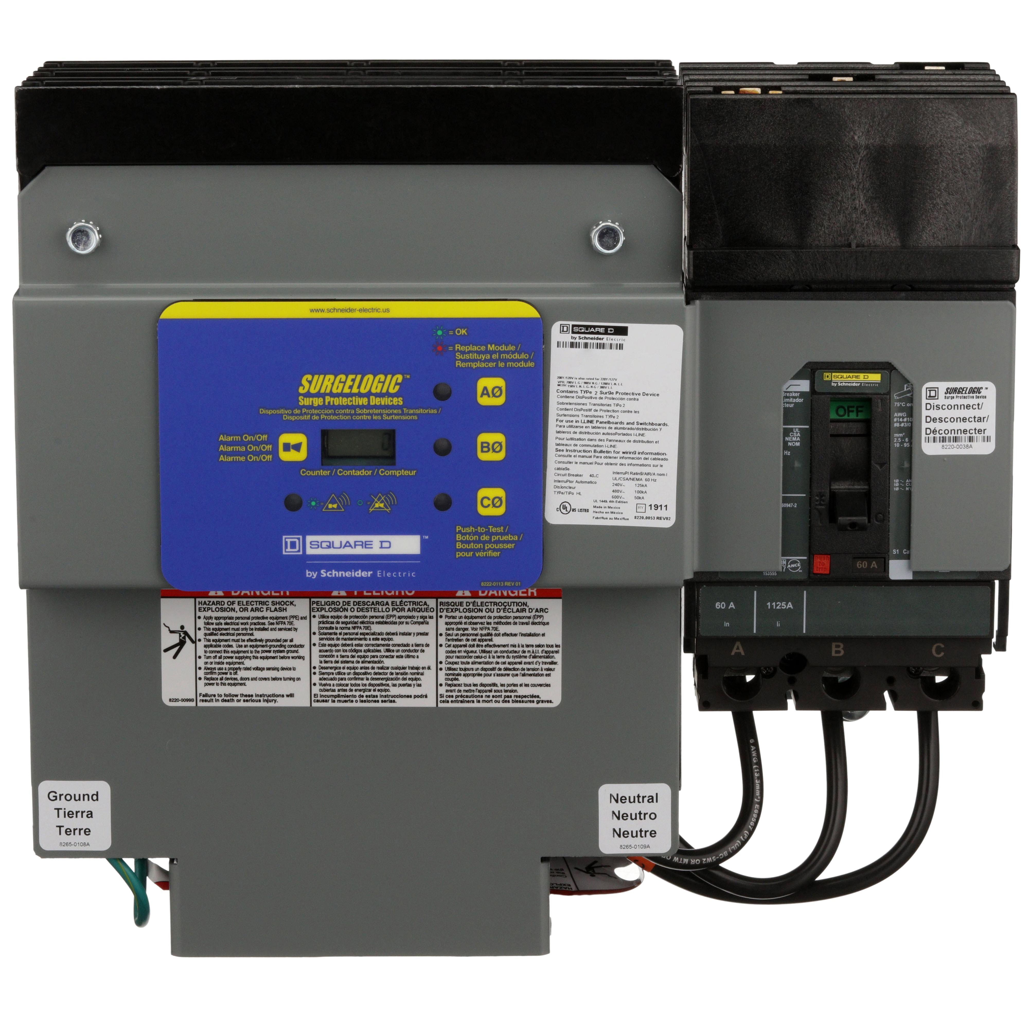 Square D™ HL2IMA16C1 AC Surge Protective Devices