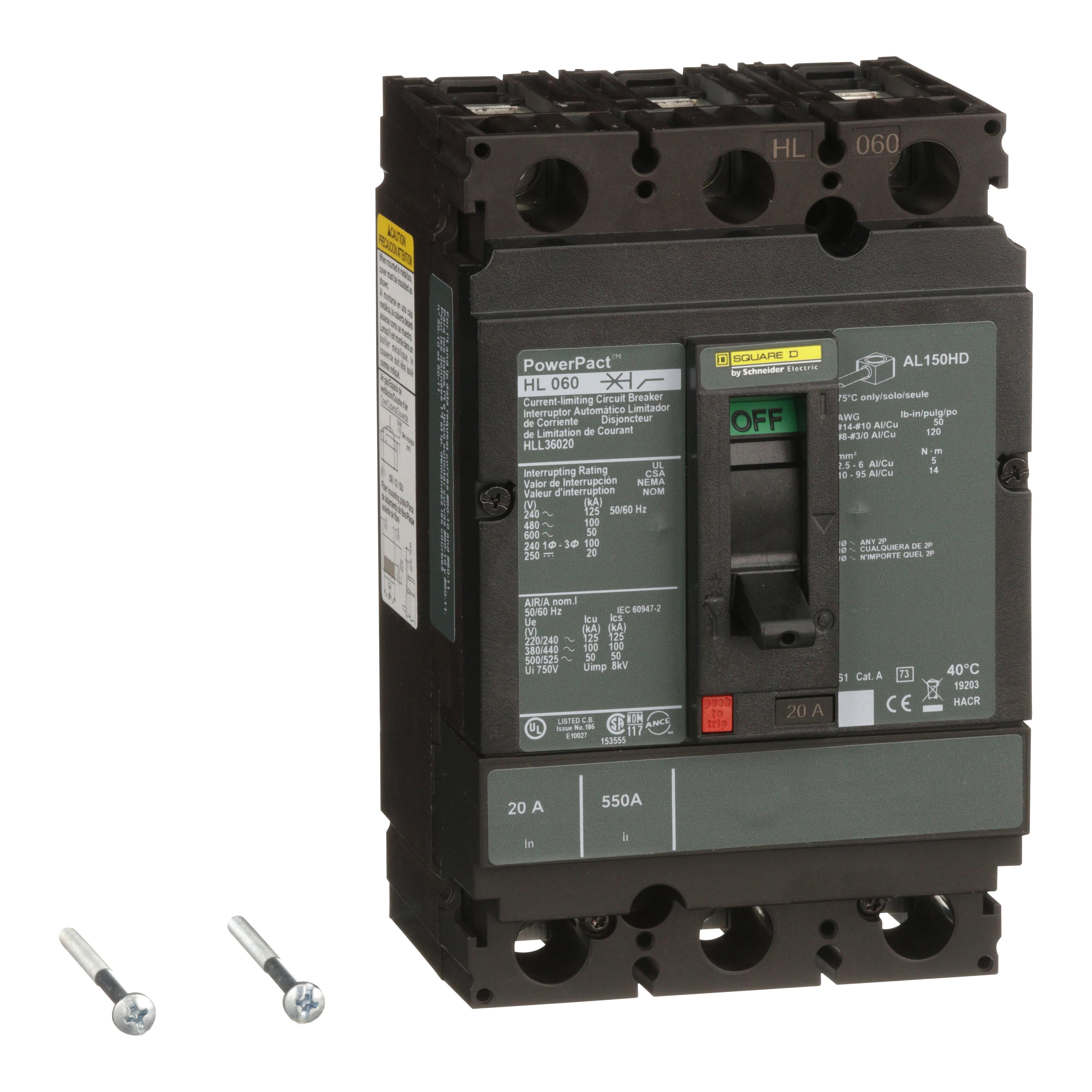Square D™ HLL36020 Molded Case Circuit Breakers