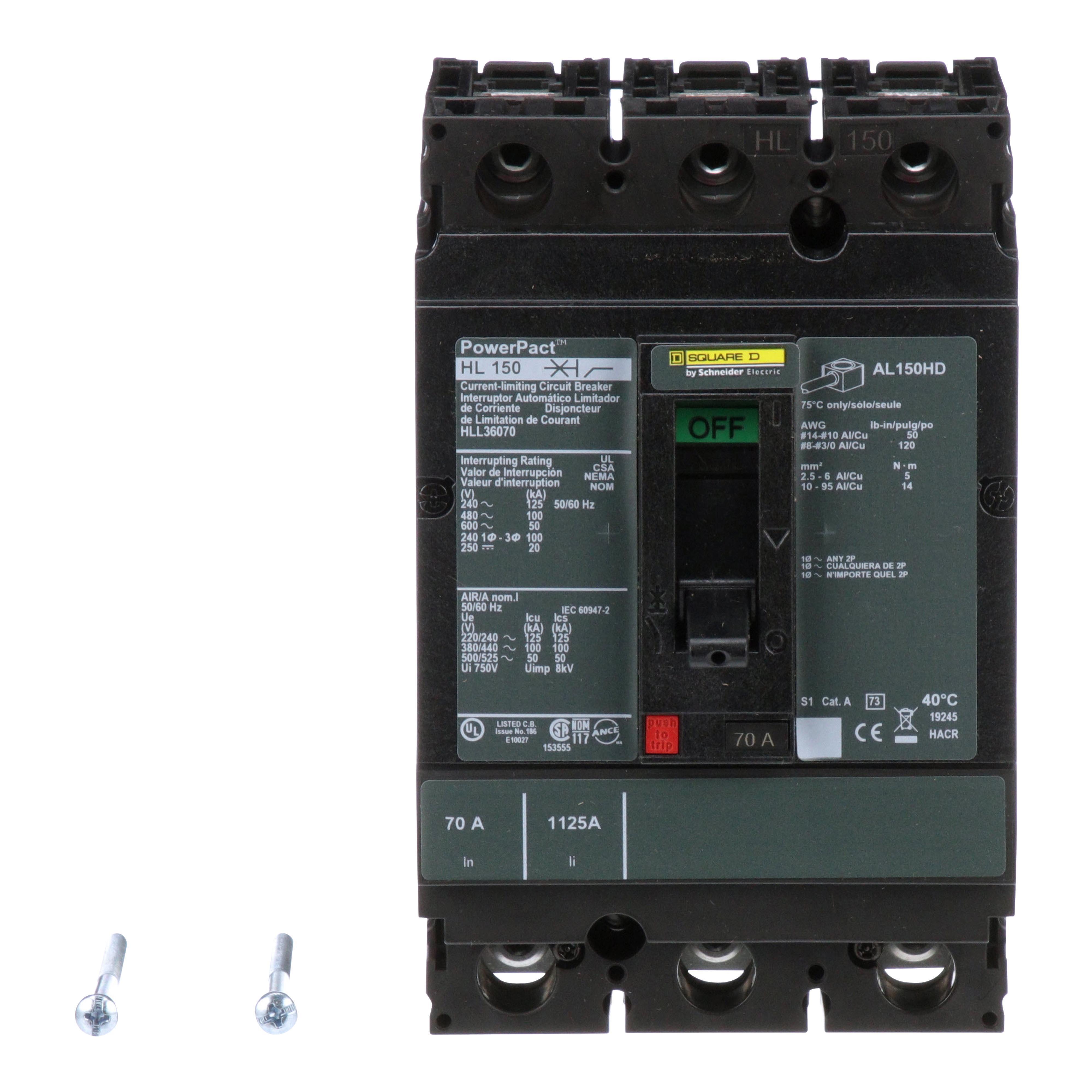Square D™ HLL36070 Molded Case Circuit Breakers