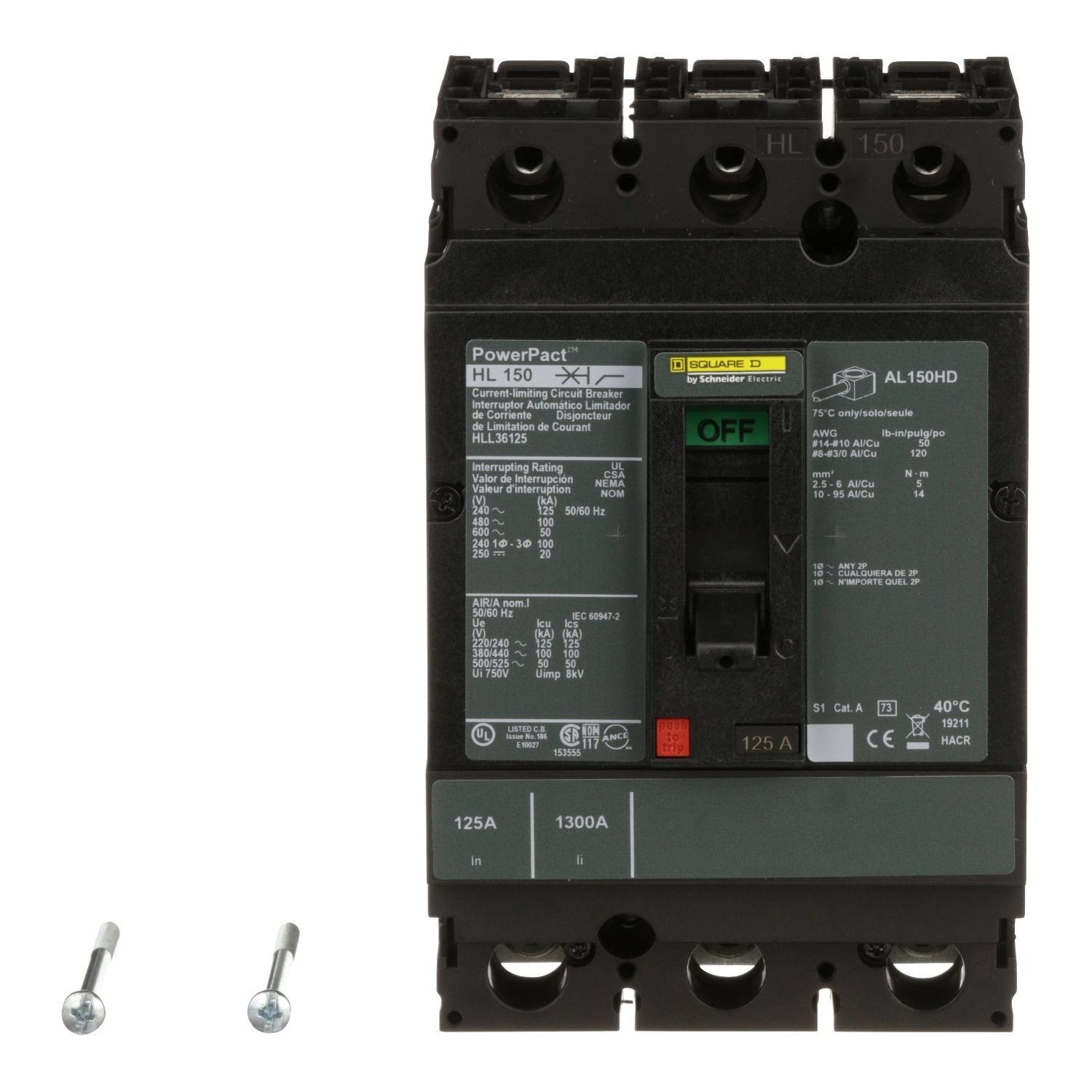 Square D™ HLL36125 Molded Case Circuit Breakers
