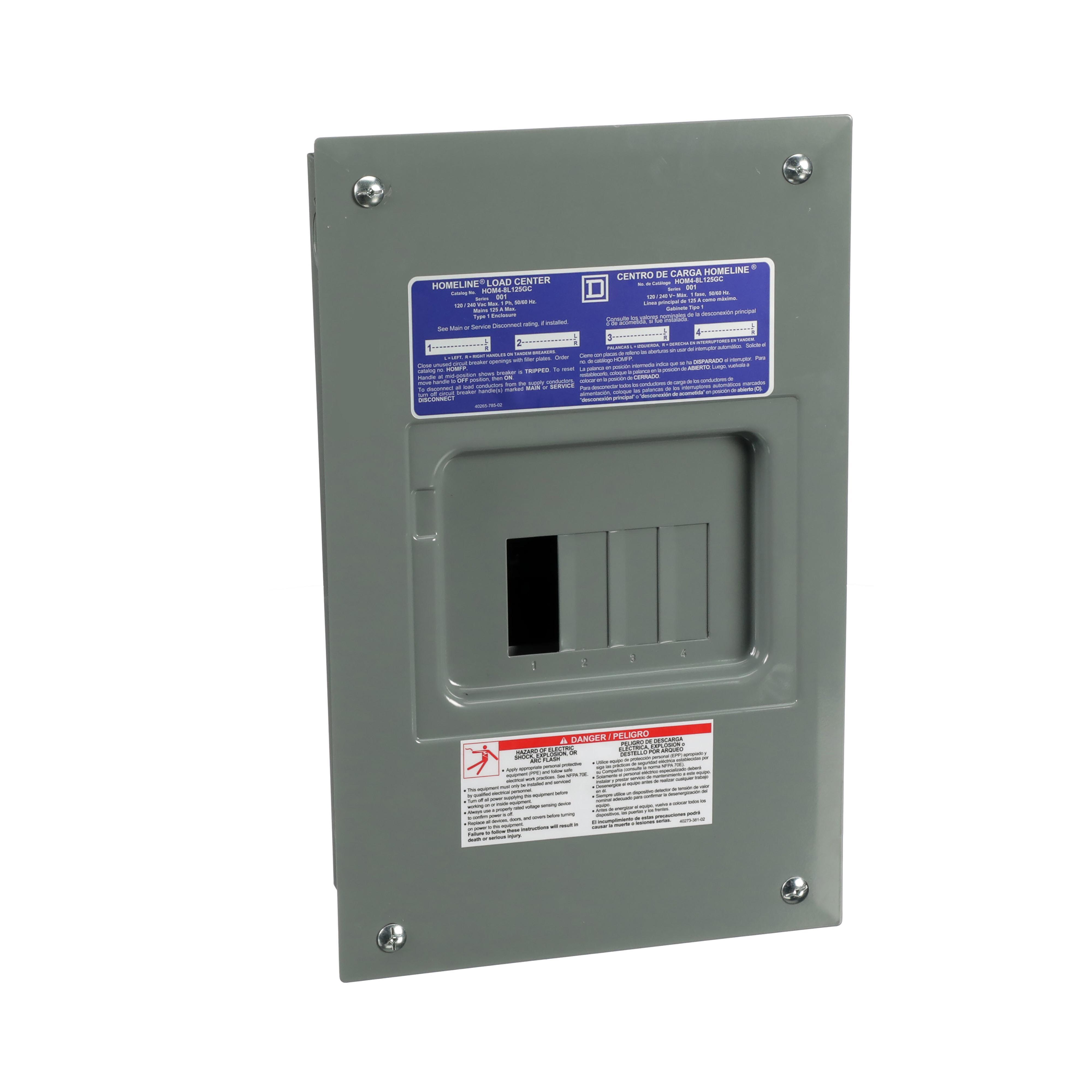 Square D™ HOM48L125GC Single Phase Main Lug Load Centers