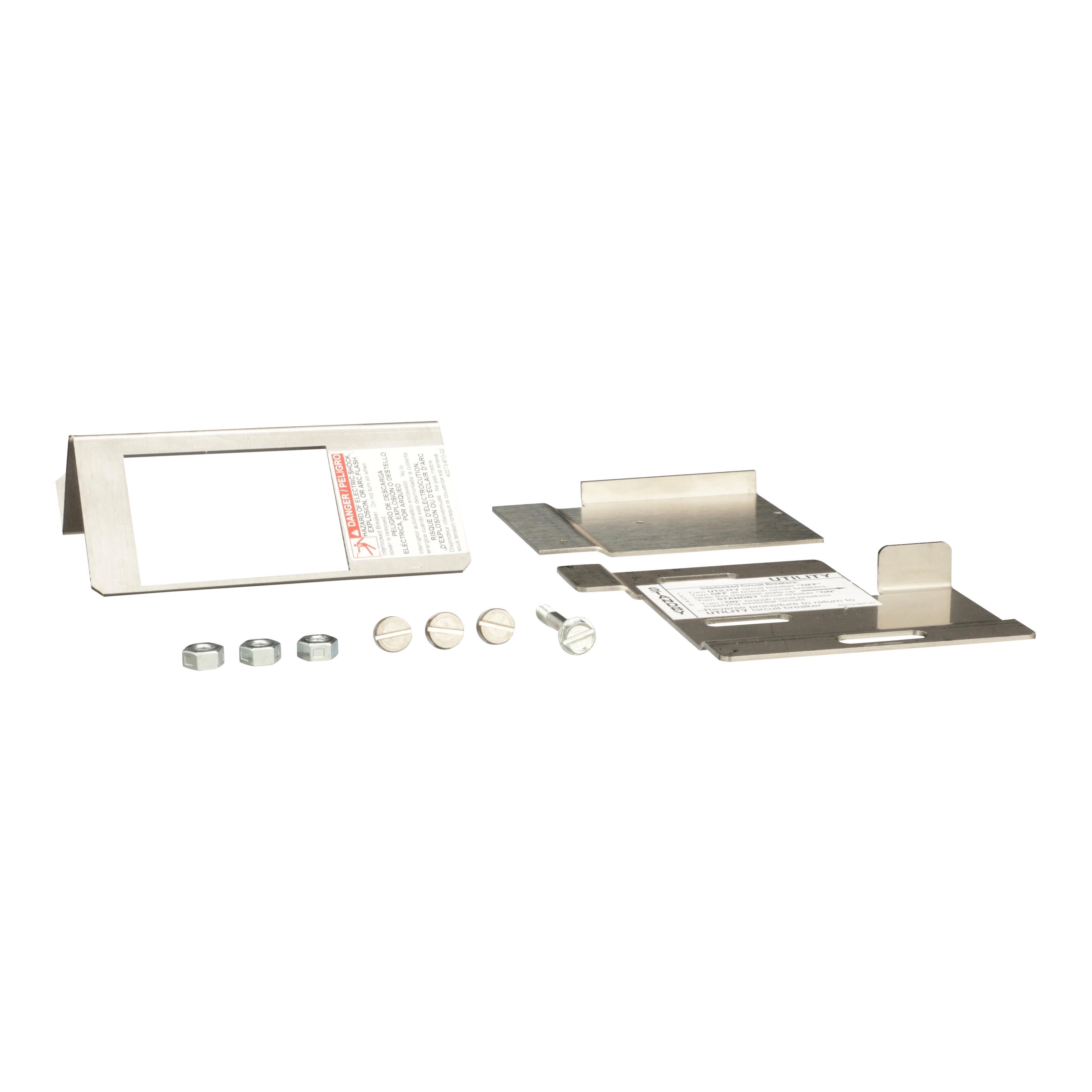 Square D™ Homeline™ HOMRBGK2C Panel Interlock Kit, For Use With Loadcenter Generator, 15 to 125 A, 150 to 225 A Current