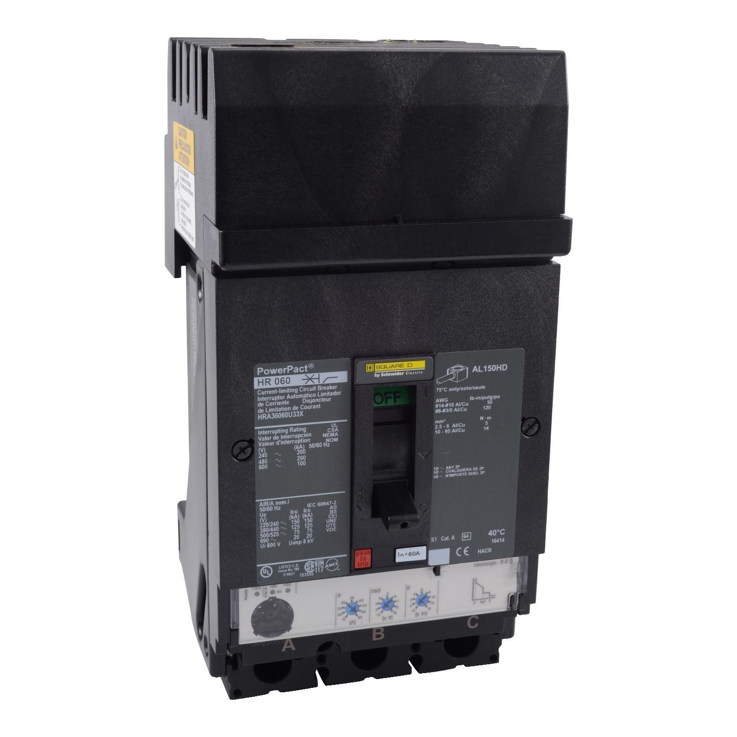 Square D™ HRA36060U33X Molded Case Circuit Breakers