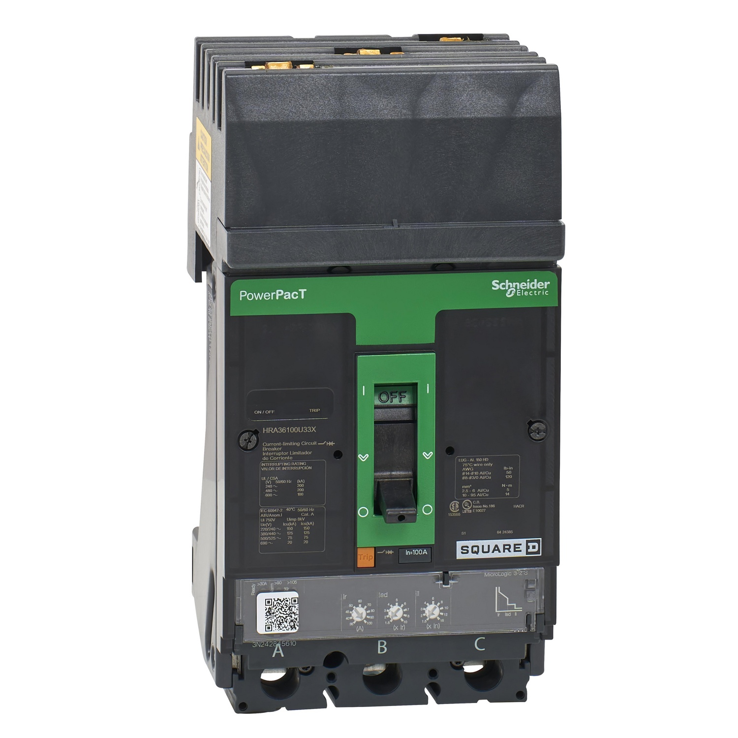 Square D™ HRA36100U33X Molded Case Circuit Breakers