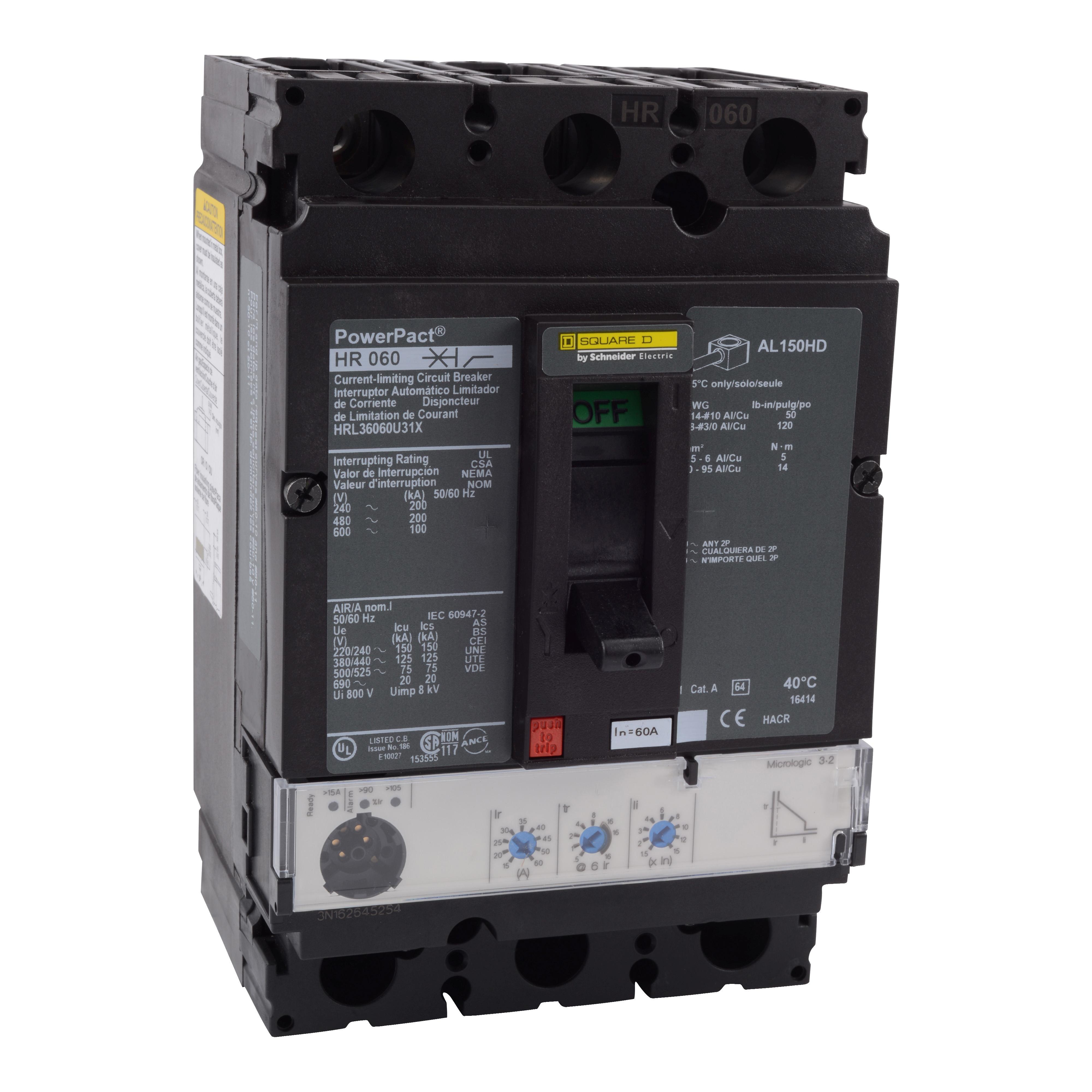 Square D™ HRL36060CU31X Molded Case Circuit Breakers