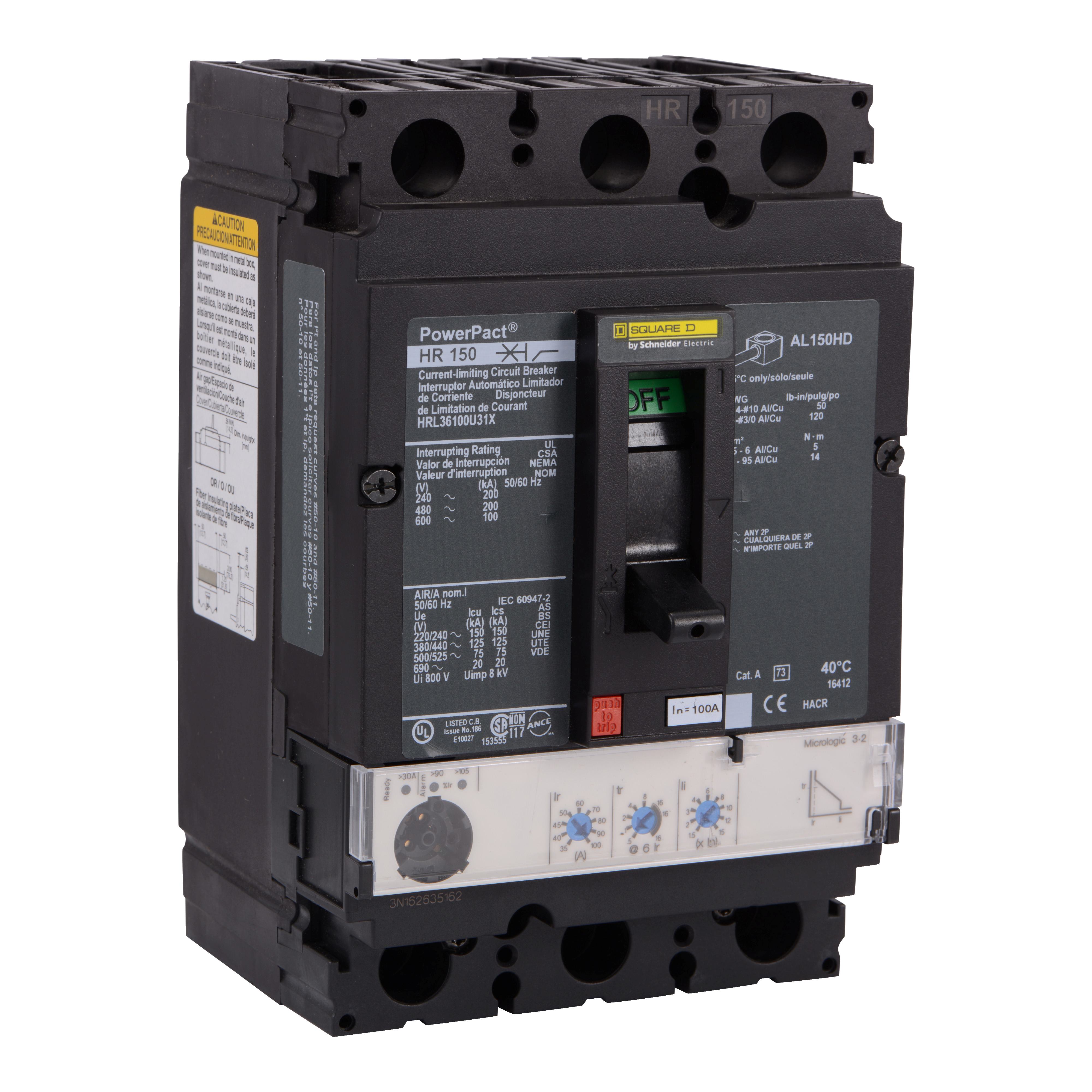Square D™ HRL36100U31X Molded Case Circuit Breakers