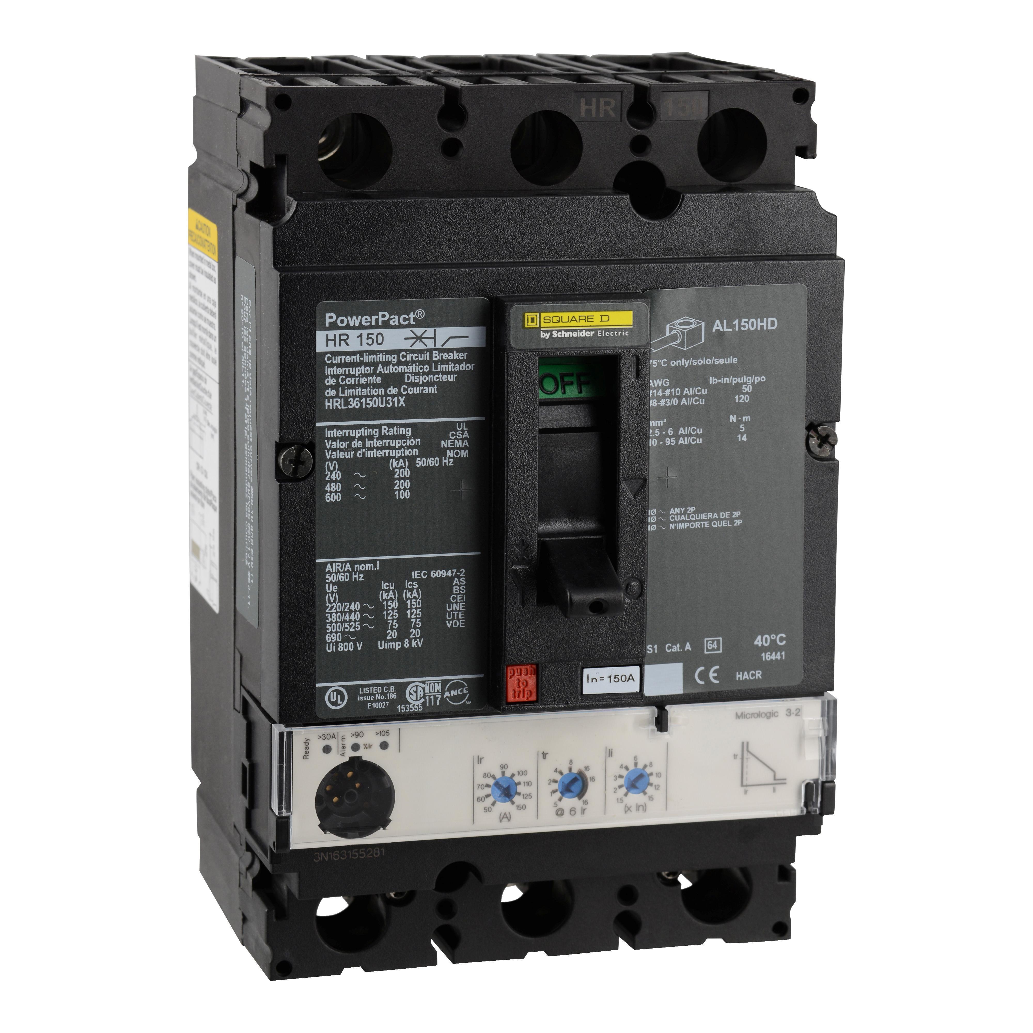 Square D™ HRL36150U33X Molded Case Circuit Breakers