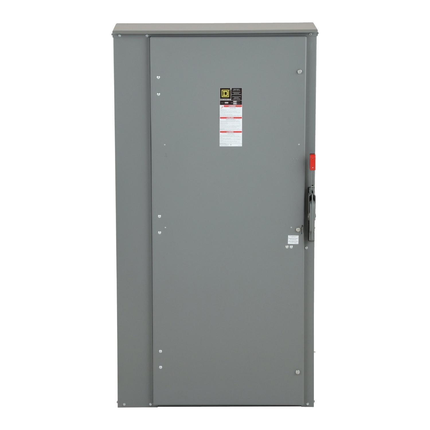 Square D™ HU367R E4 Iceproof Non-Fusible Rainproof Single Throw Sleetproof Heavy Duty Safety Switch, 600 V AC/DC, 800 A, 50 hp, 500 hp, 3PST Contact, 3 Poles