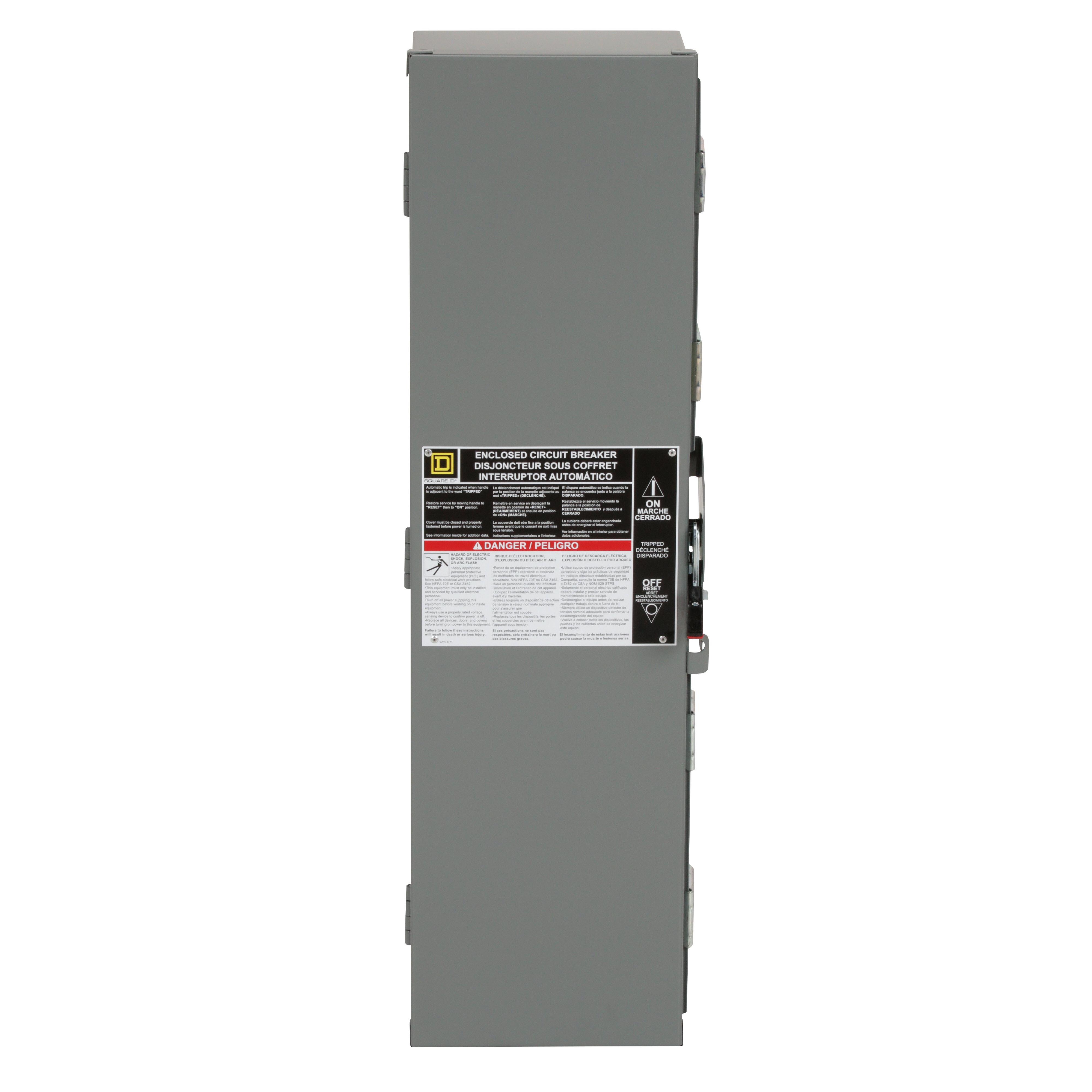 Square D™ J250AWK Steel Circuit Breaker Enclosure, 9.72 in W x 7.94 in D x 32.26 in H, NEMA 3R/5/12 NEMA Rating, Steel
