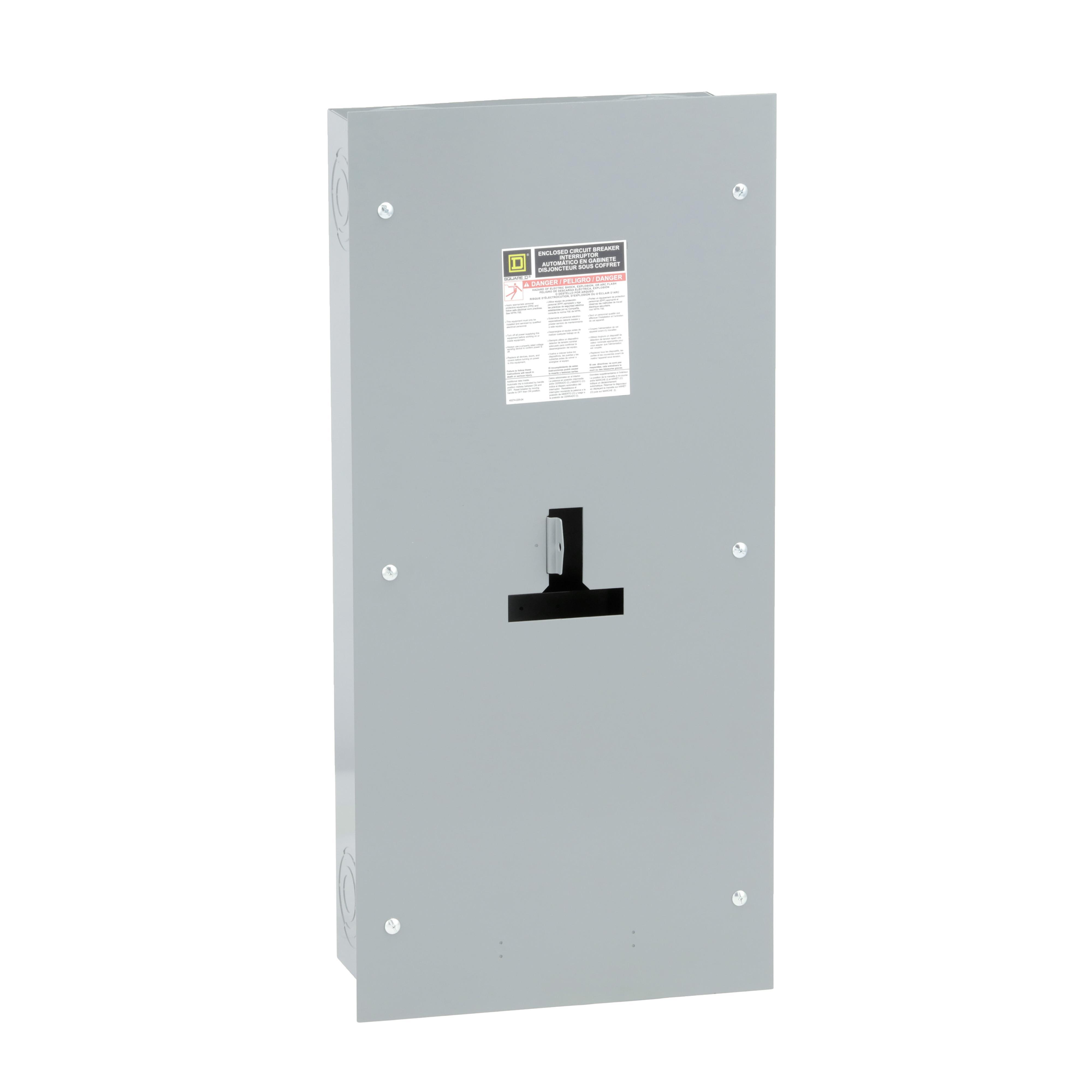 Square D™ J250F A01 Enclosure, 14.36 in W x 6 in D x 31.36 in H, NEMA 1 NEMA Rating, Steel
