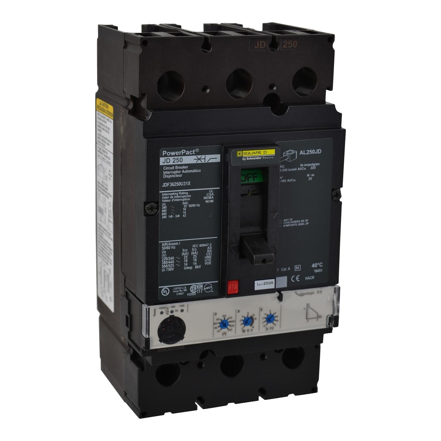 Square D™ JDF36250U33X Molded Case Circuit Breakers