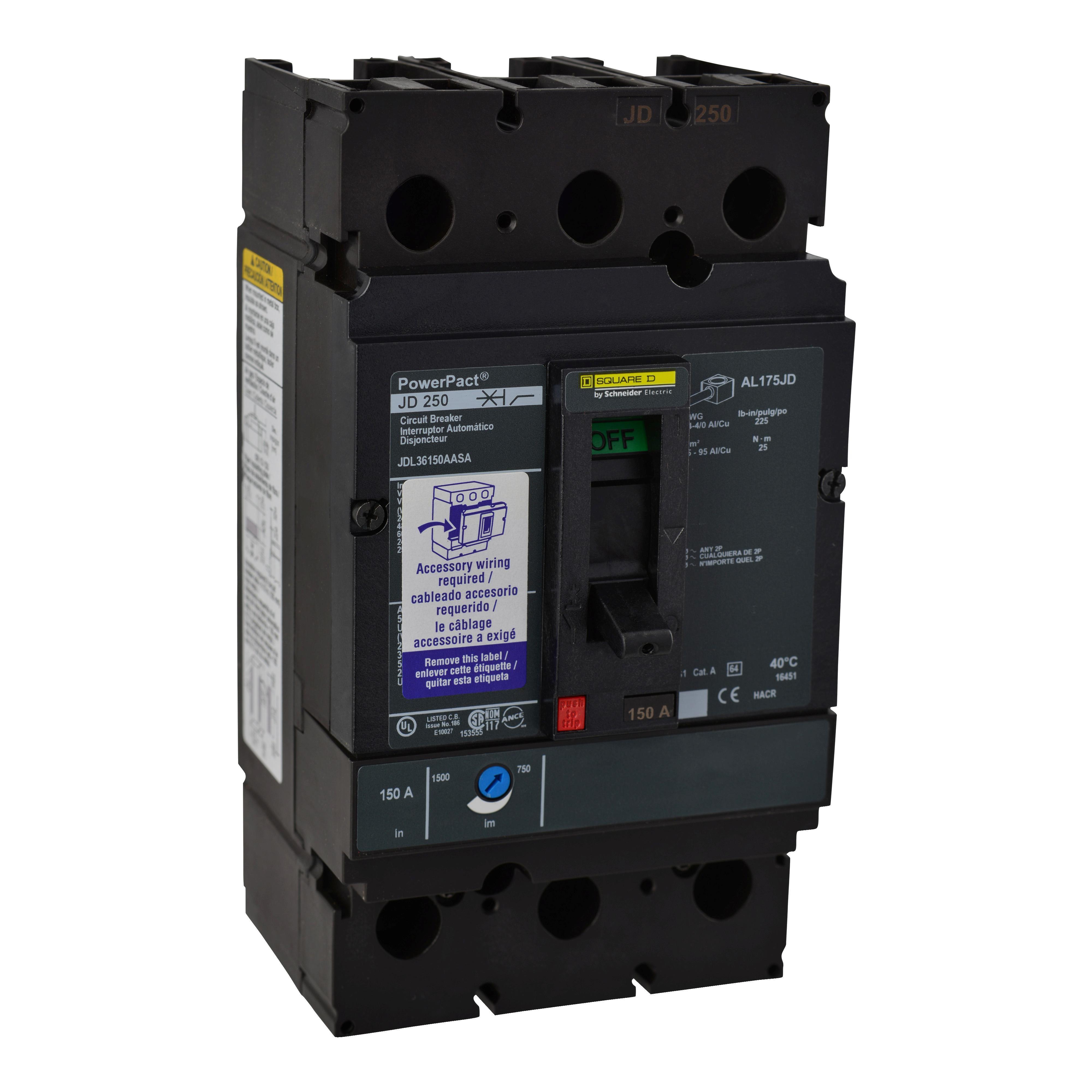 Square D™ JDL36175AAUO Molded Case Circuit Breakers