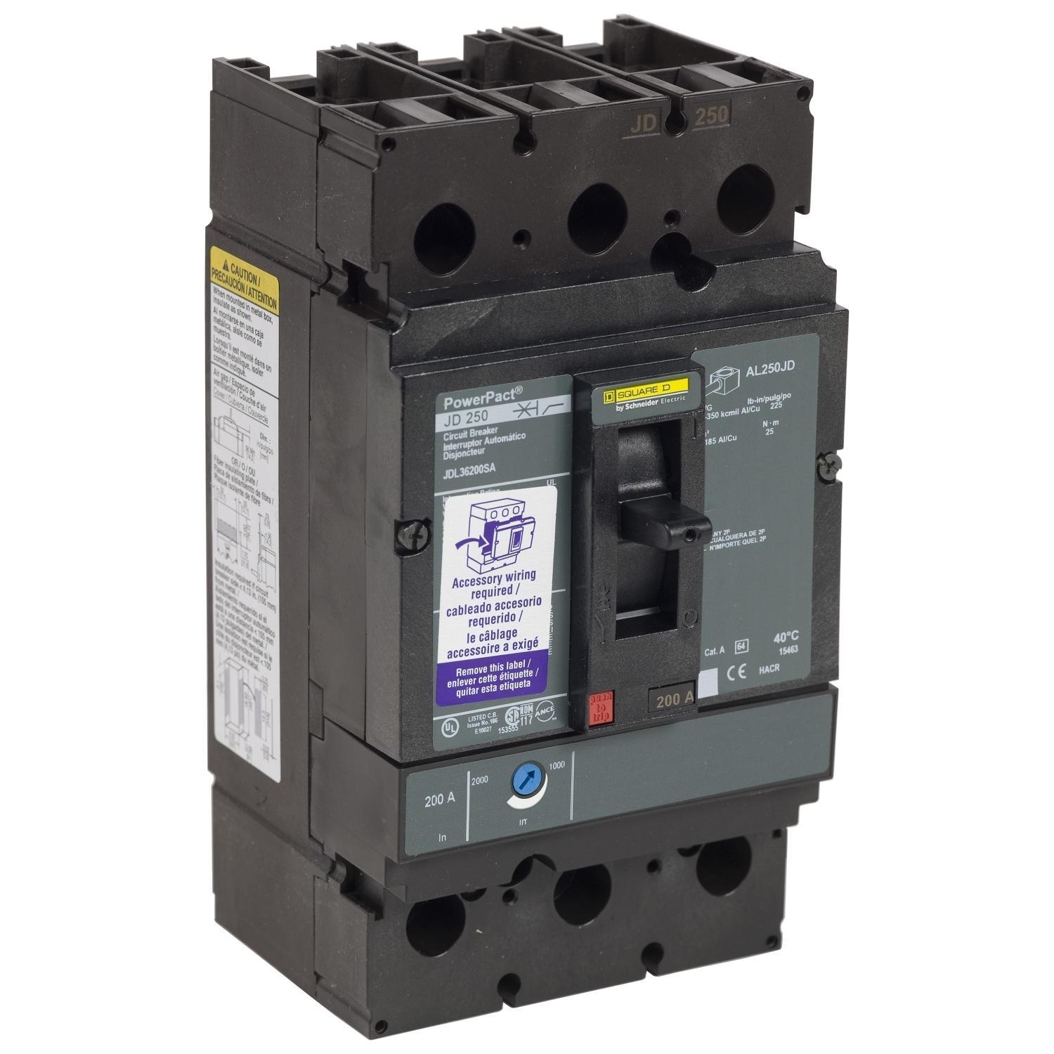 Square D™ JDL36225SA Molded Case Circuit Breakers