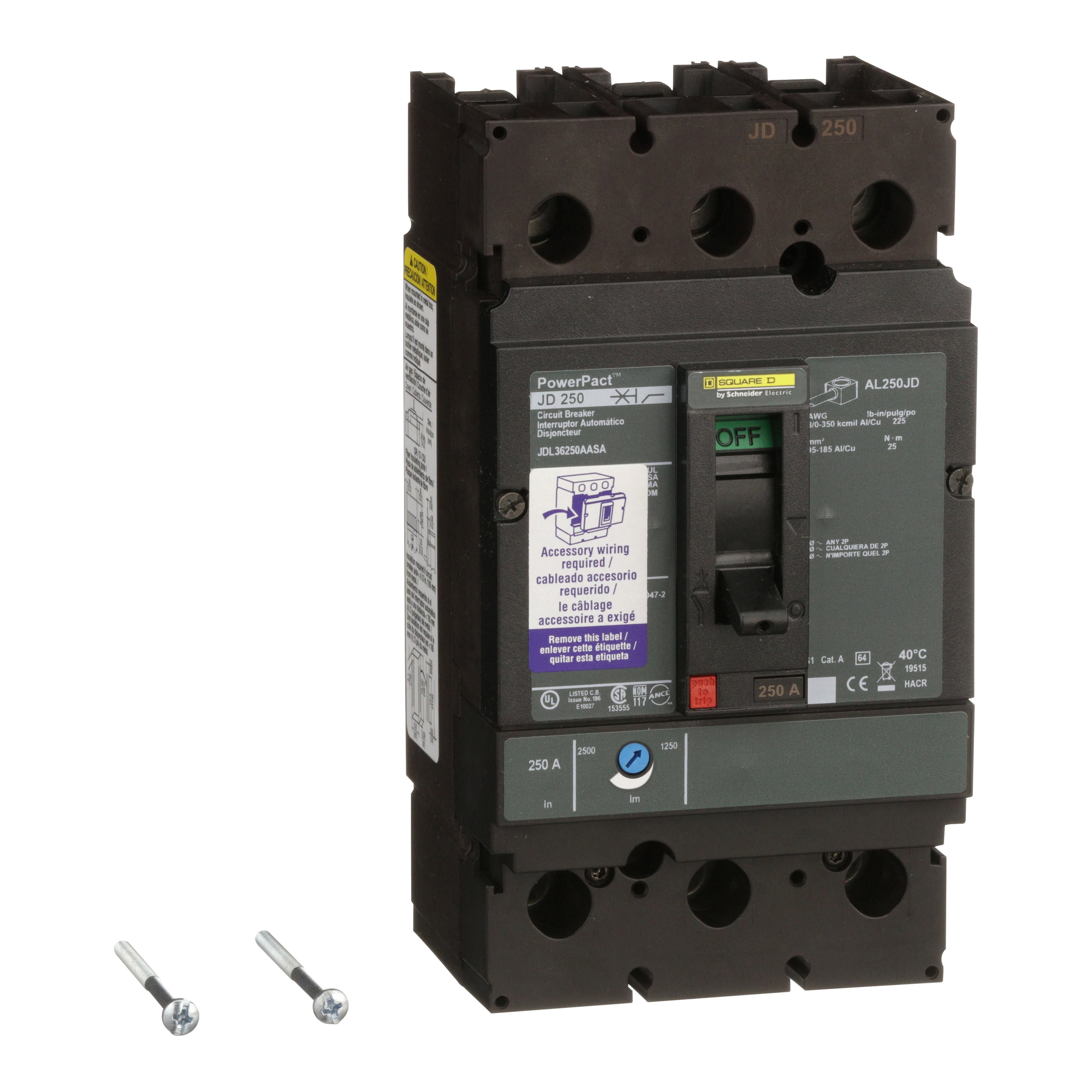 Square D™ JDL36250AASA Molded Case Circuit Breakers