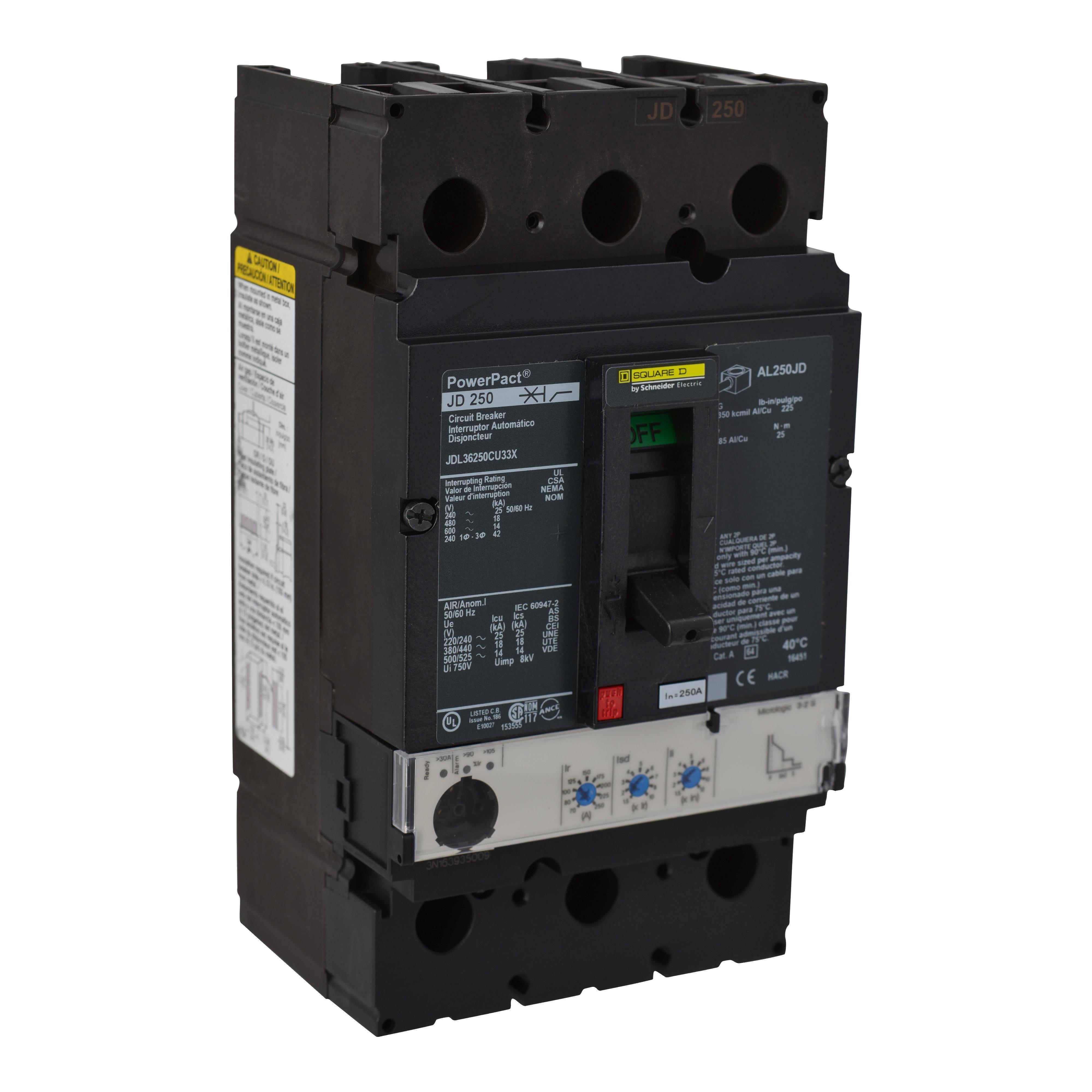 Square D™ JDL36250CU33X Molded Case Circuit Breakers