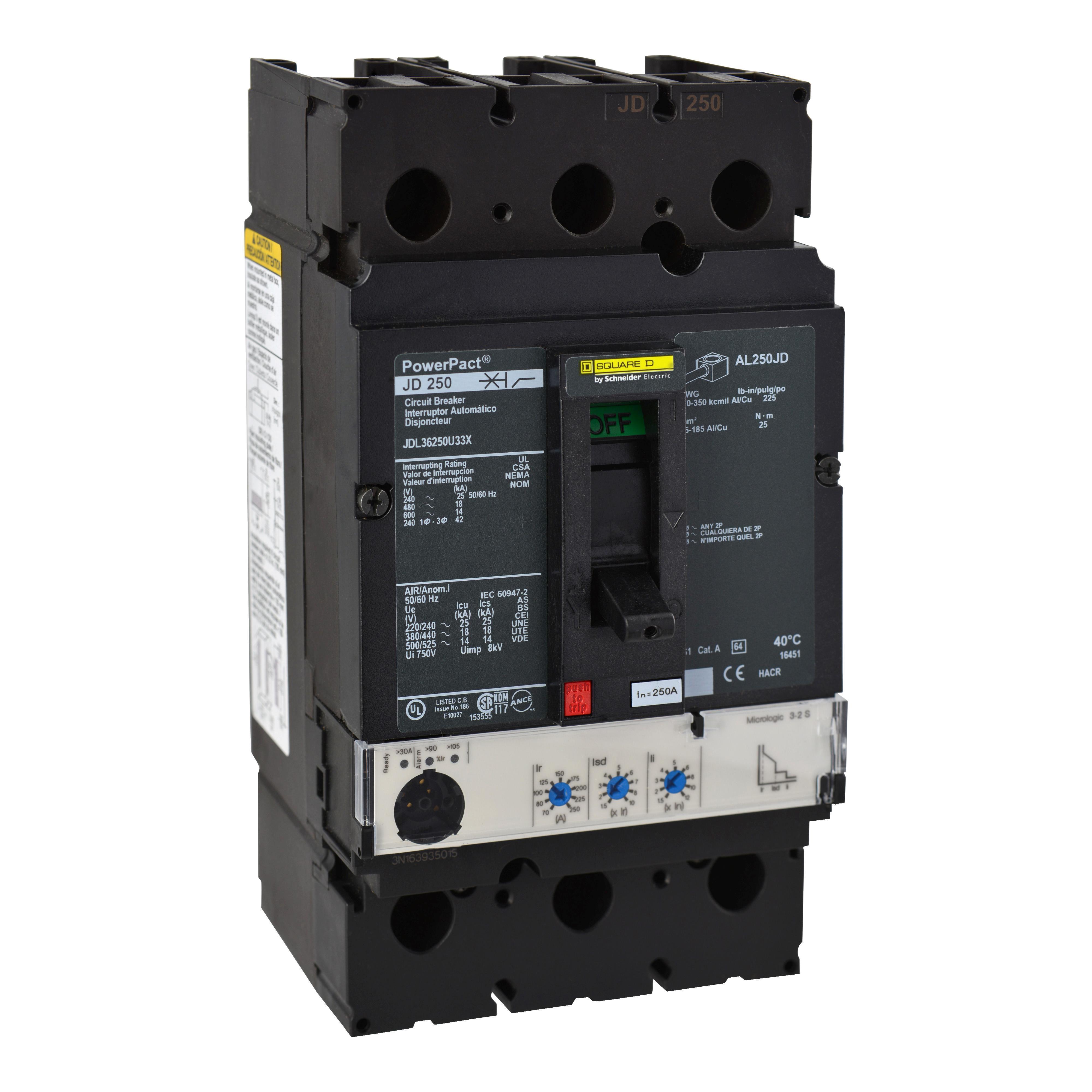 Square D™ JDL36250U33X Molded Case Circuit Breakers