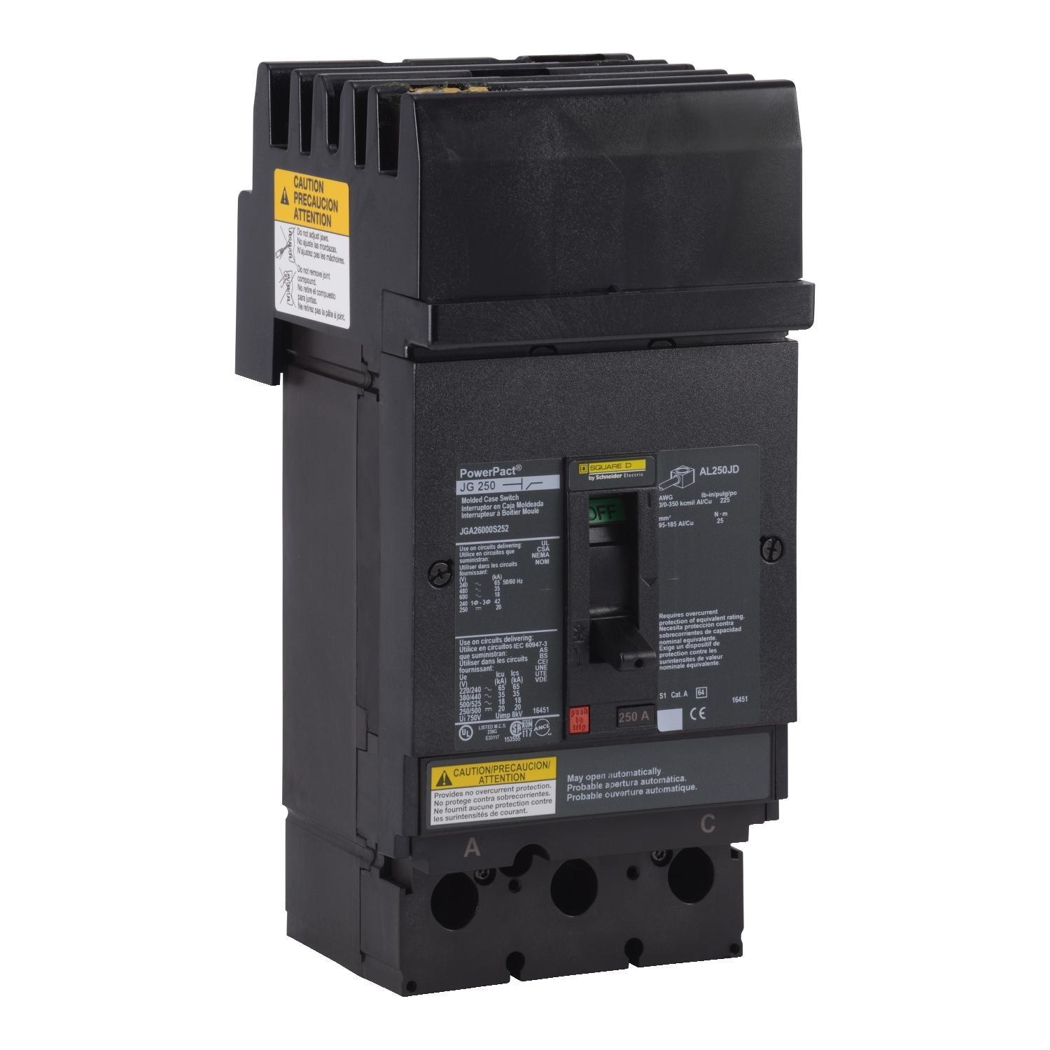 Square D™ JGA26000S252 Molded Case Circuit Breakers