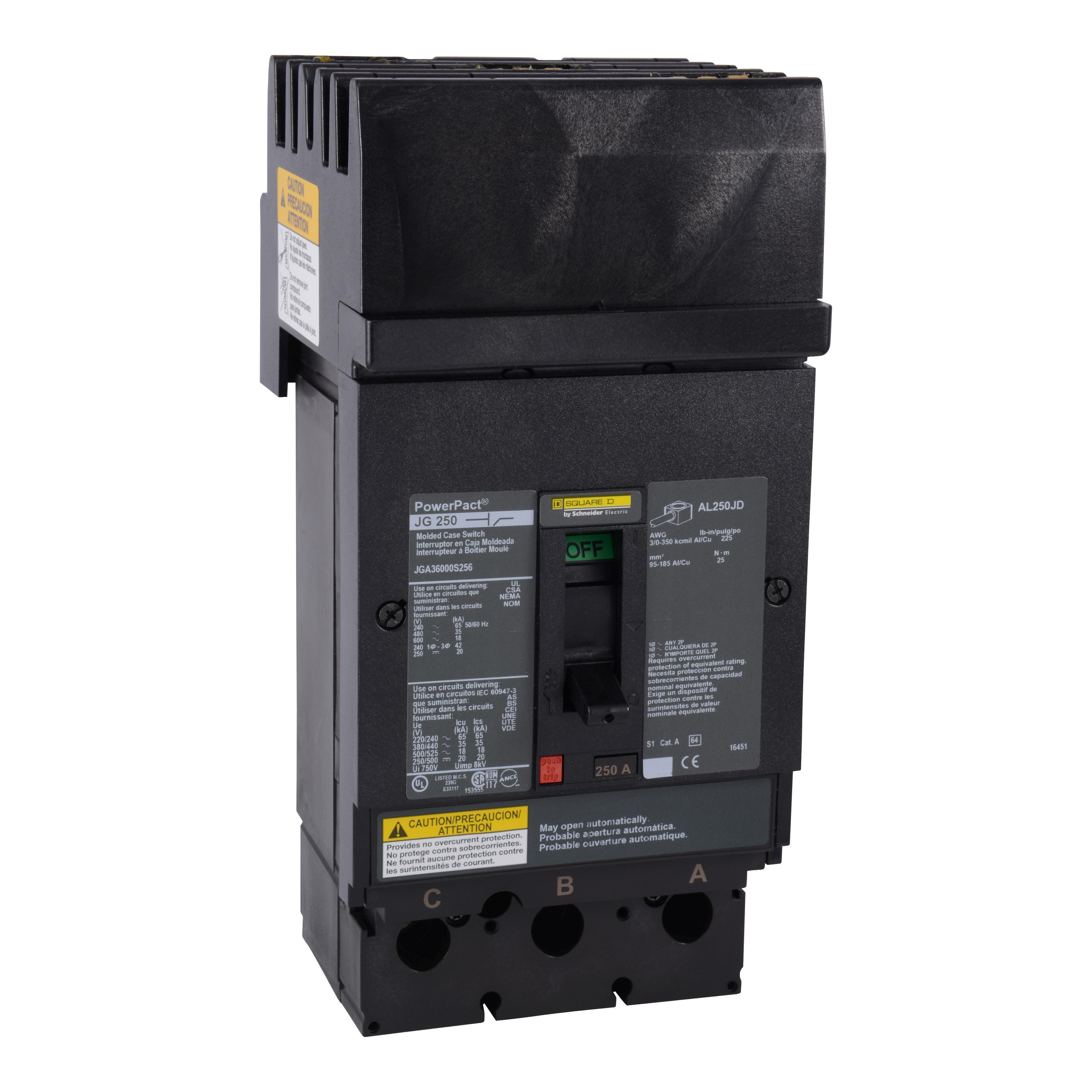 Square D™ JGA36000S25 Molded Case Circuit Breakers